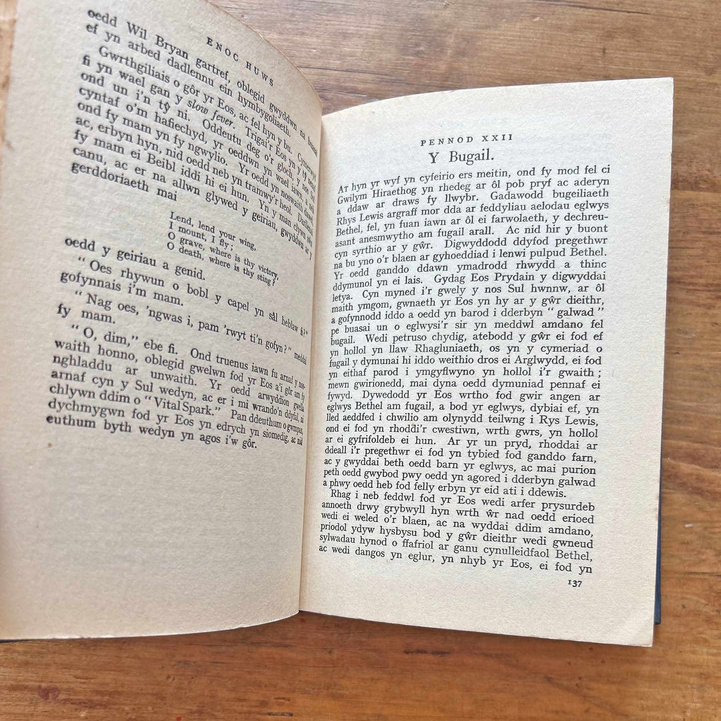 Enoc Huws - Daniel Owen - Vintage Welsh Book (Preloved)