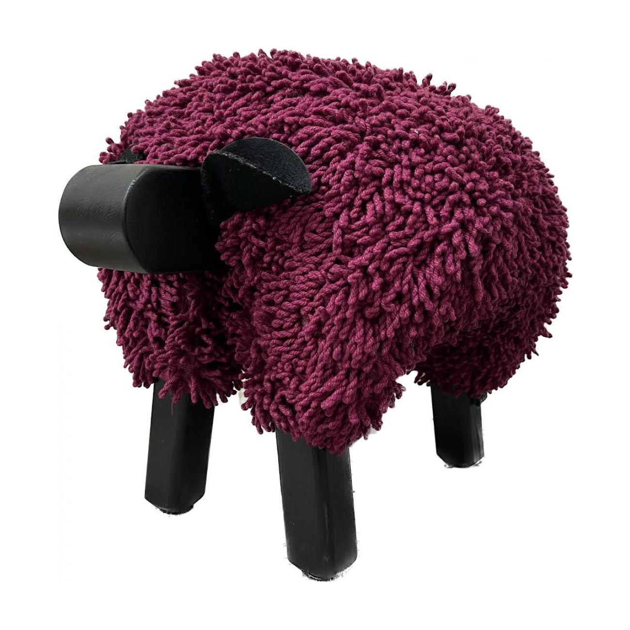 Foot Rest - Welsh Sheep - Original Ewemoo - Plum - Handmade