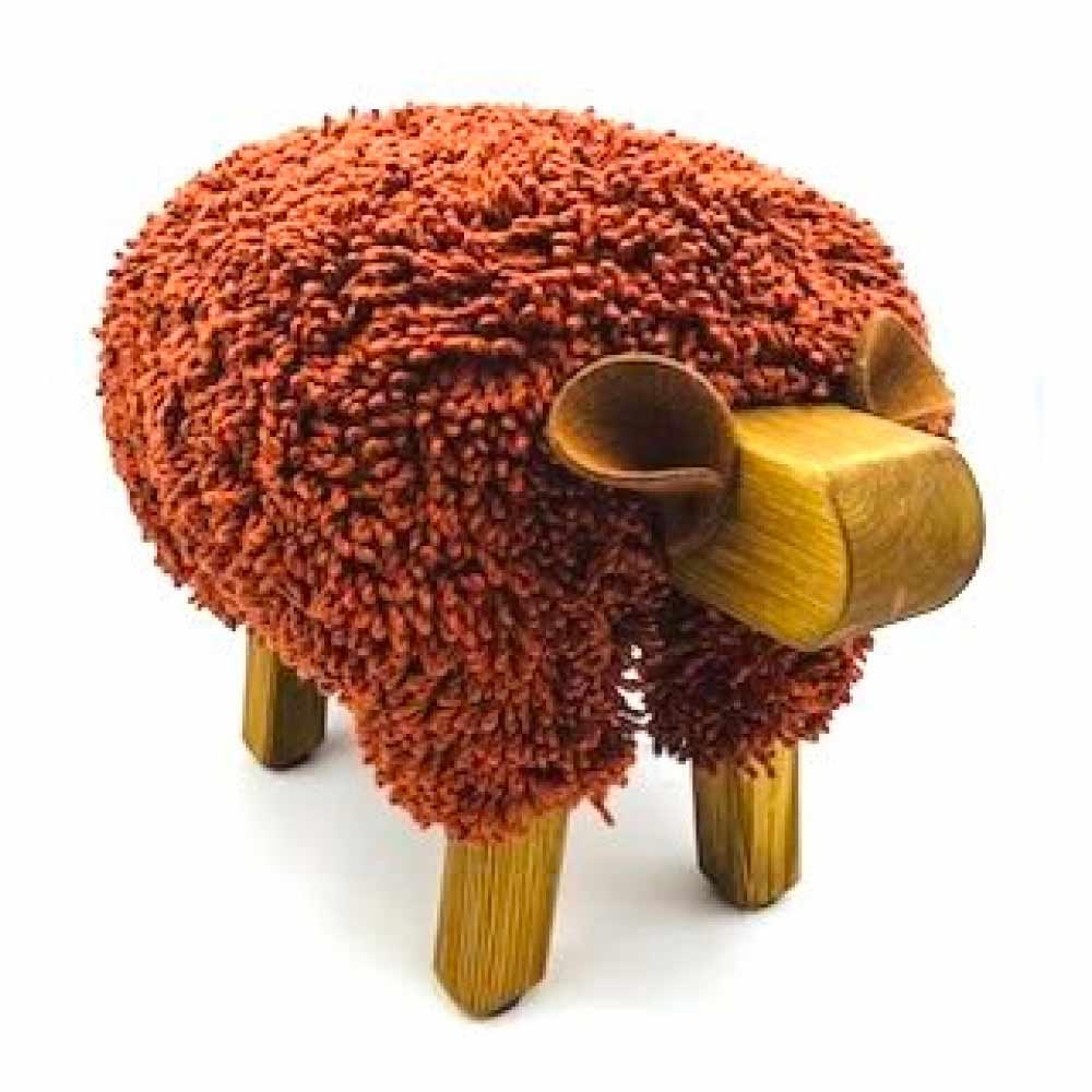 Foot Rest - Welsh Sheep - Original Ewemoo - Natural Colours - Handmade