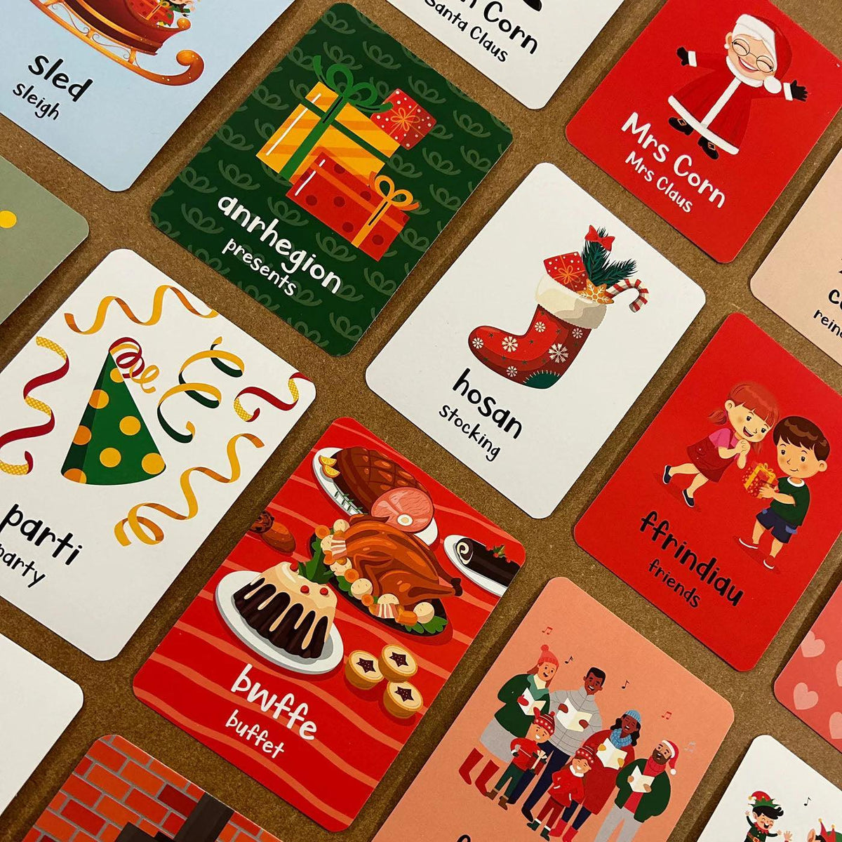 Welsh Flash Cards - 50 Gair Nadoligaidd / 50 Christmas Words