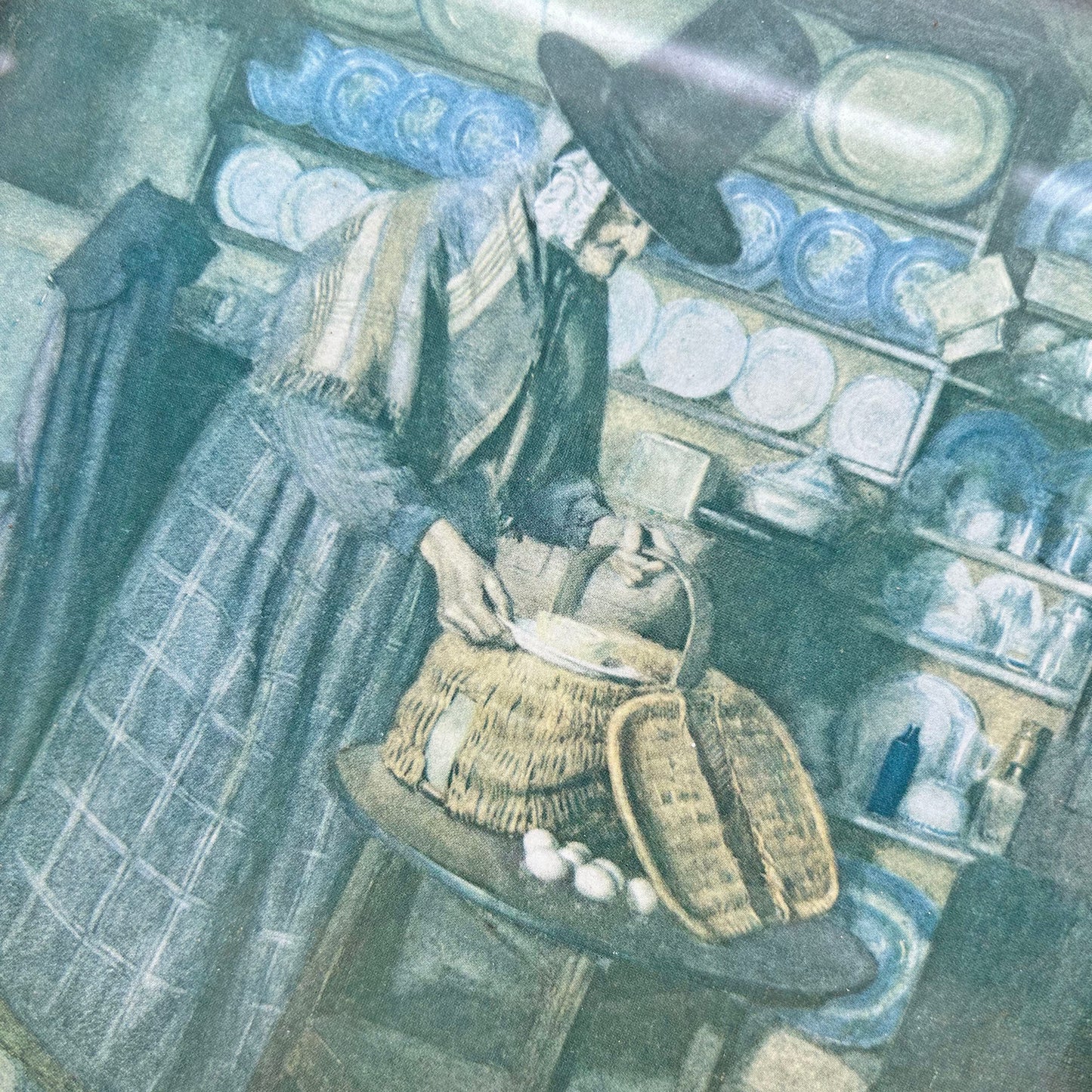 Framed Print - Market Day in Old Wales - Sydney Curnow Vosper (Preloved)