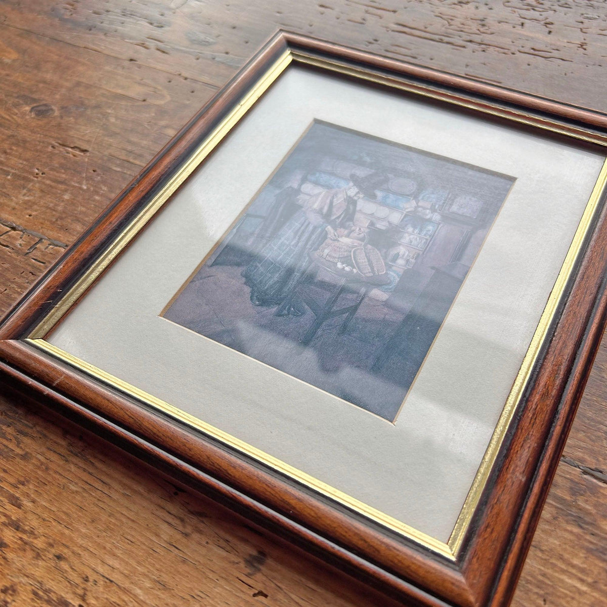 Framed Print - Market Day in Old Wales - Sydney Curnow Vosper (Preloved)