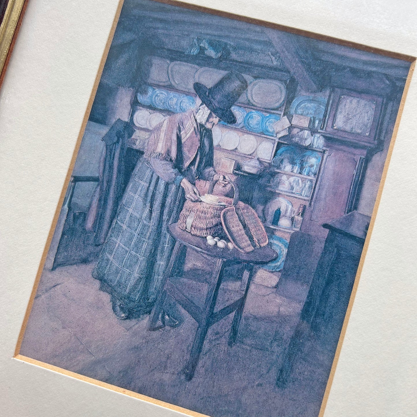 Framed Print - Market Day in Old Wales - Sydney Curnow Vosper (Preloved)