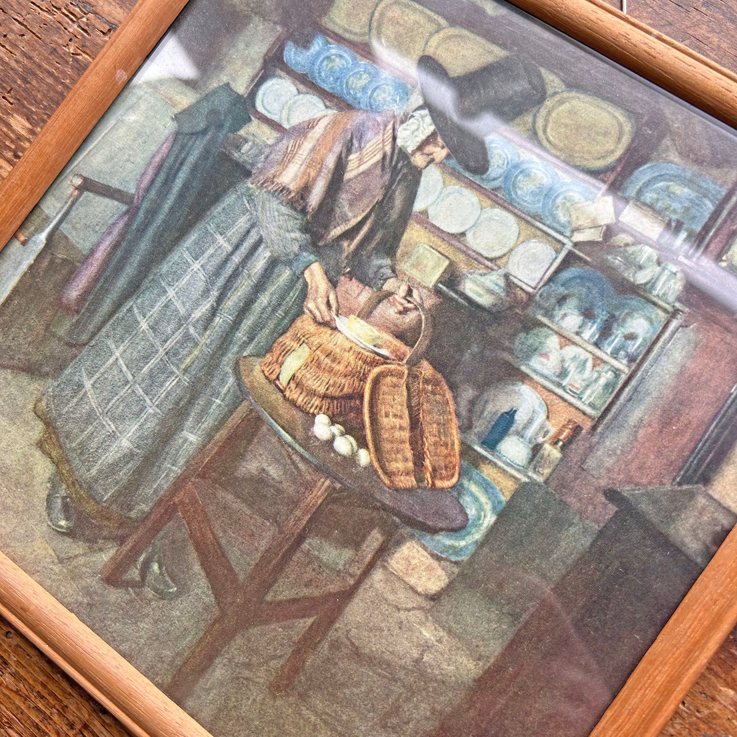 Framed Print - Market Day in Old Wales - Sydney Curnow Vosper (Preloved)
