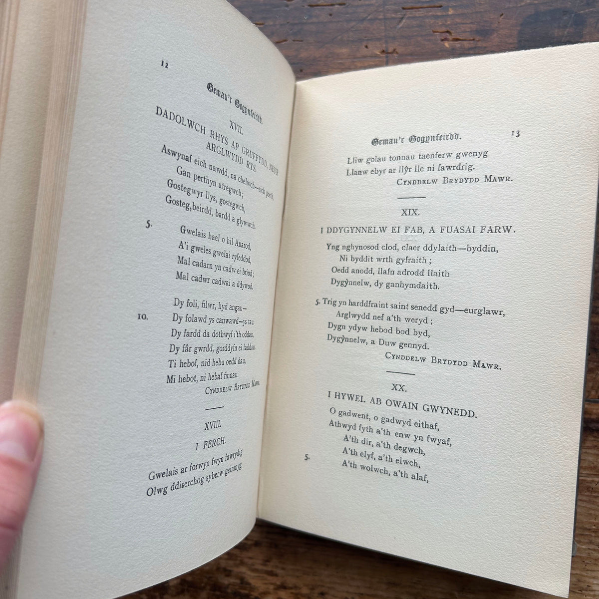 Gemau'r Gogynfeirdd - Medieval Welsh Poetry - Arthur Hughes 1910 (Preloved)