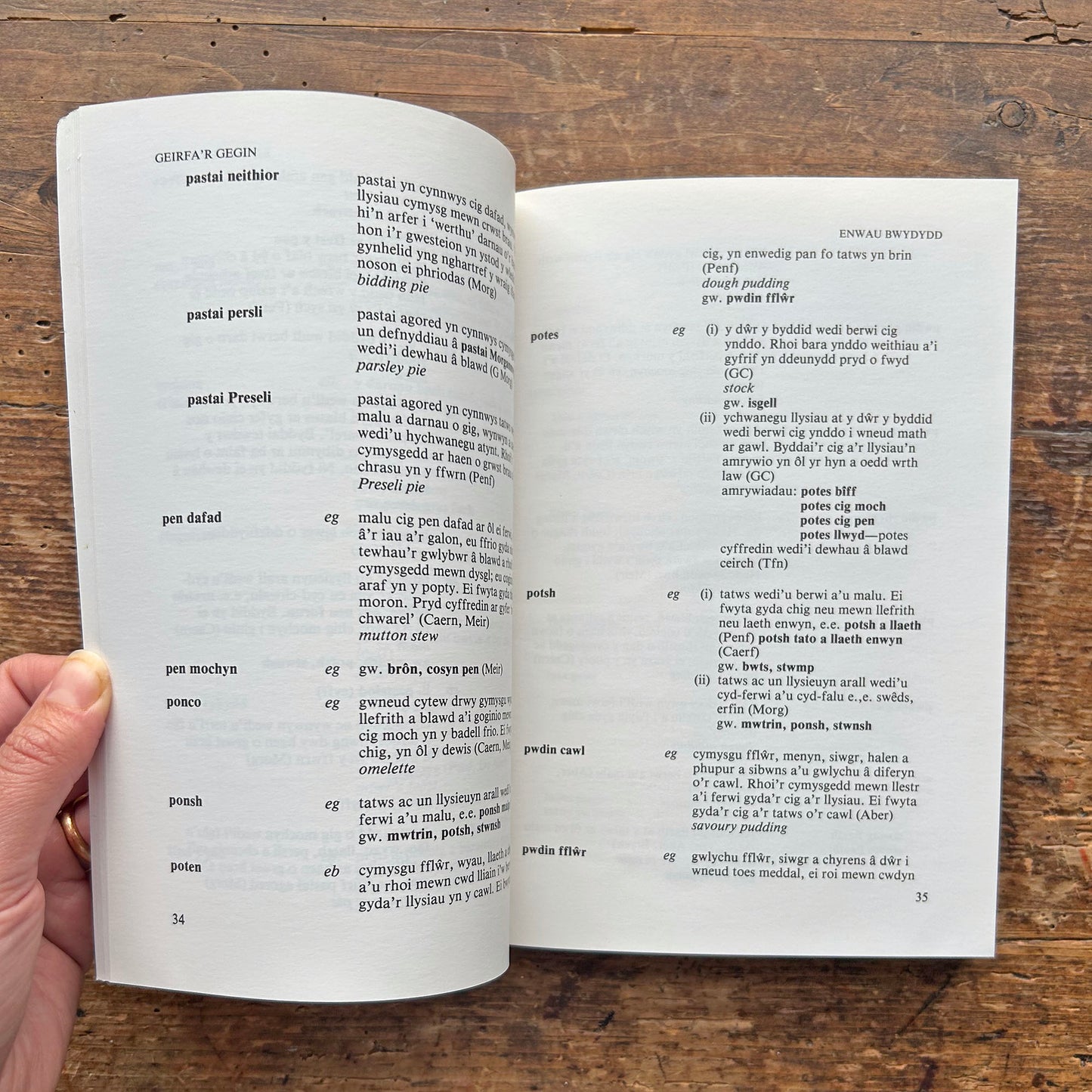 Gerirfa'r Gegin / Kitchen Vocabulary - S. Minwel Tibbott - 1983 (Preloved)