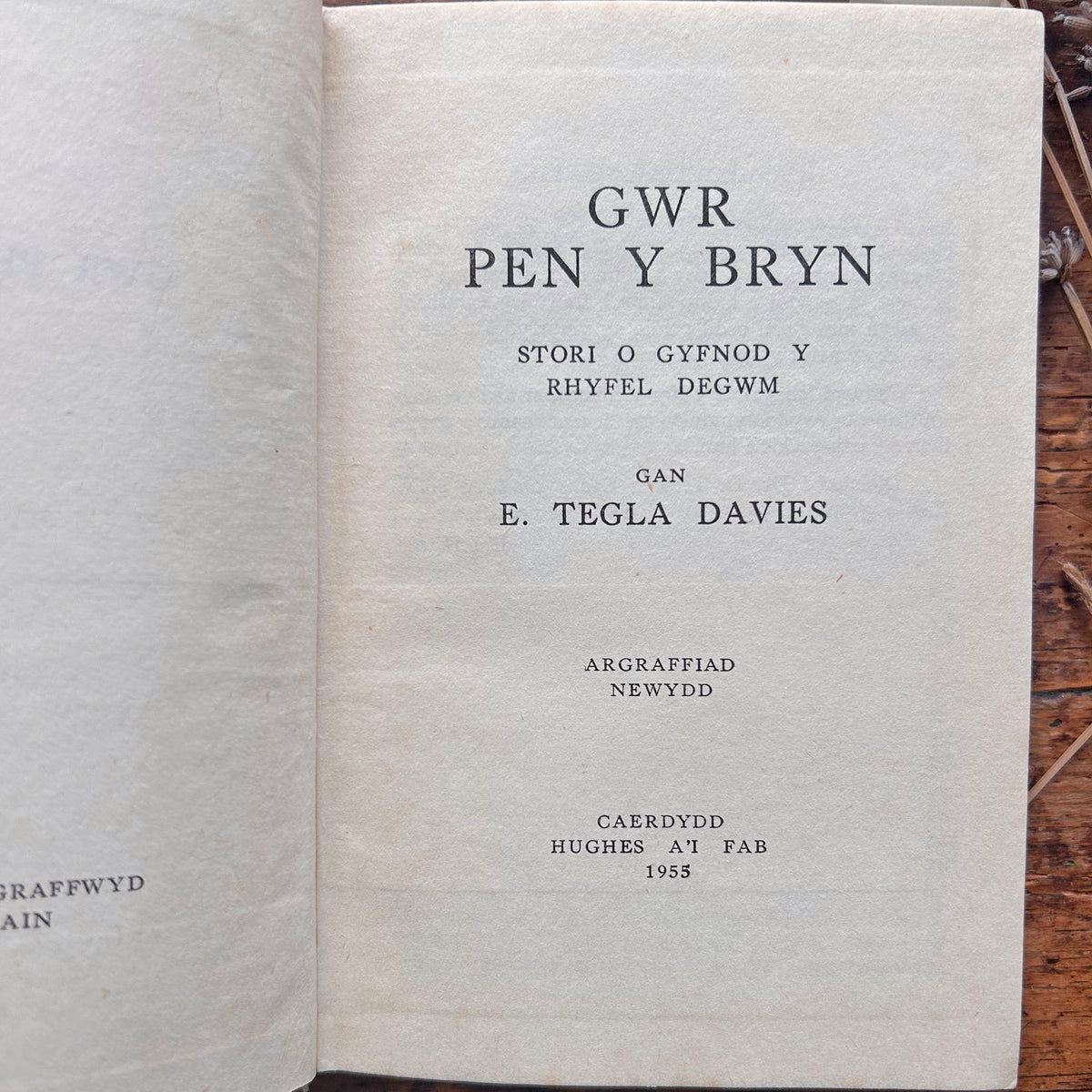 Nedw - E. Tegla Davies - Byrddau Glas - 1922 (Wedi'i ail-law)
