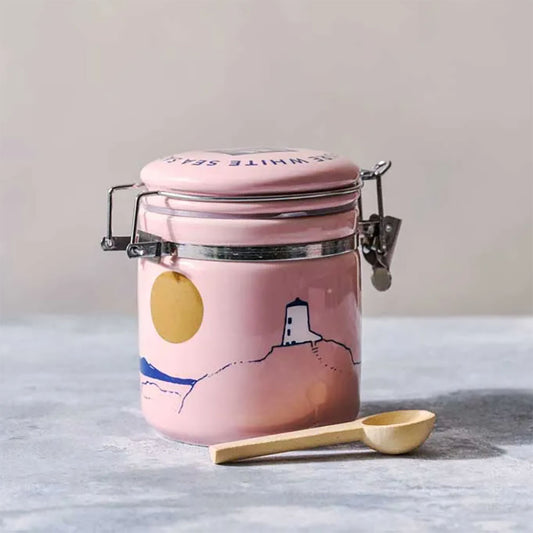 Halen Môn Salt - Llanddwyn Pink Clamp Top Jar - Sea Salt 100g