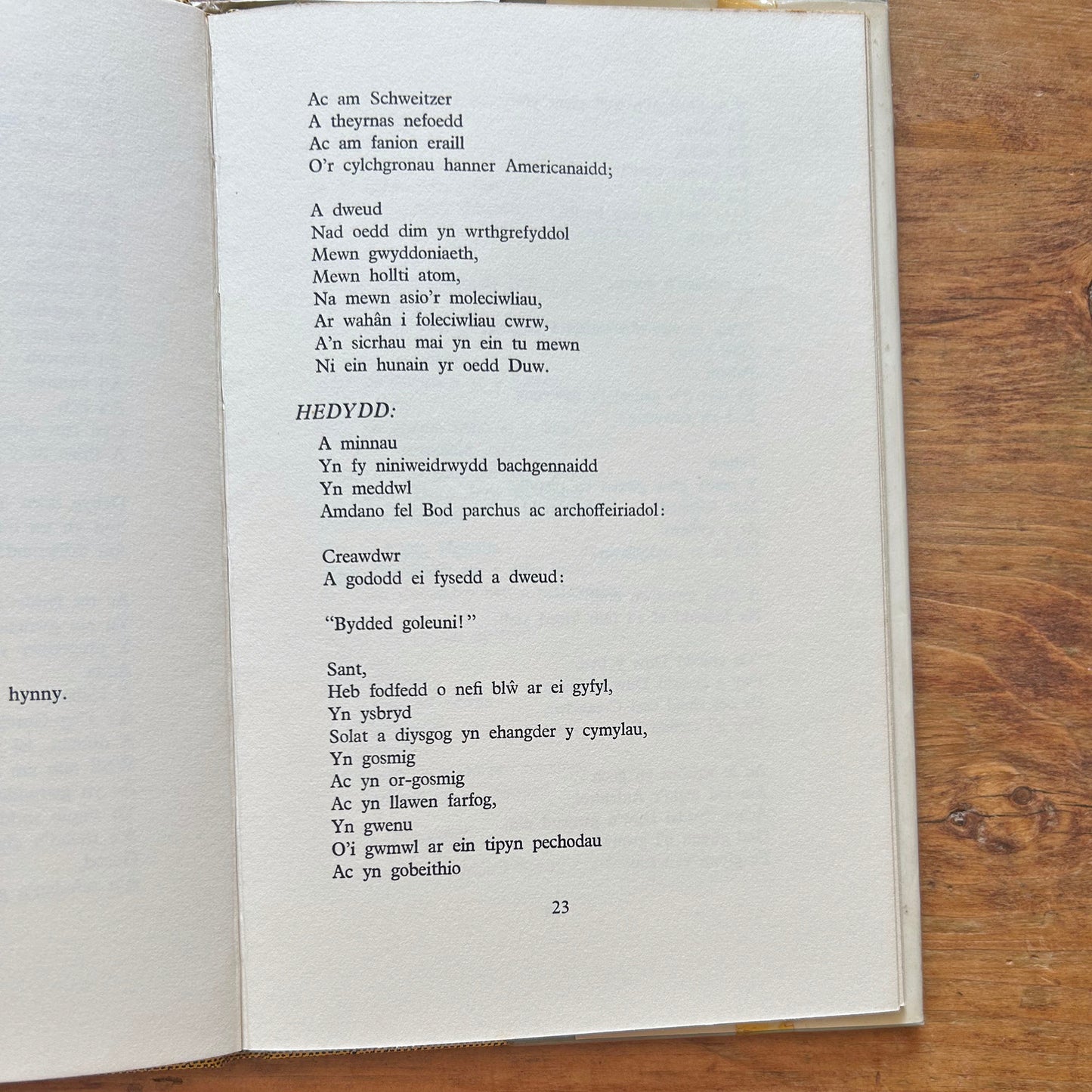 Hedyddyn yn yr Haul - Poetry - T. Glynne Davies (Preloved)