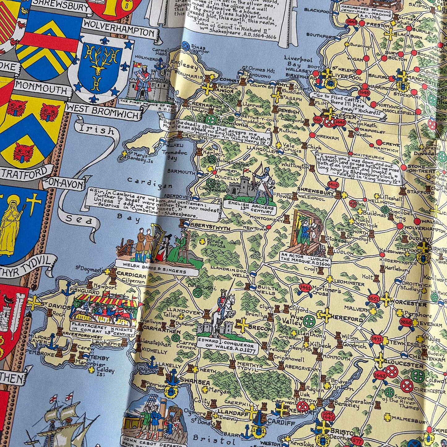 Historical Map of England and Wales - 1971 (Preloved)