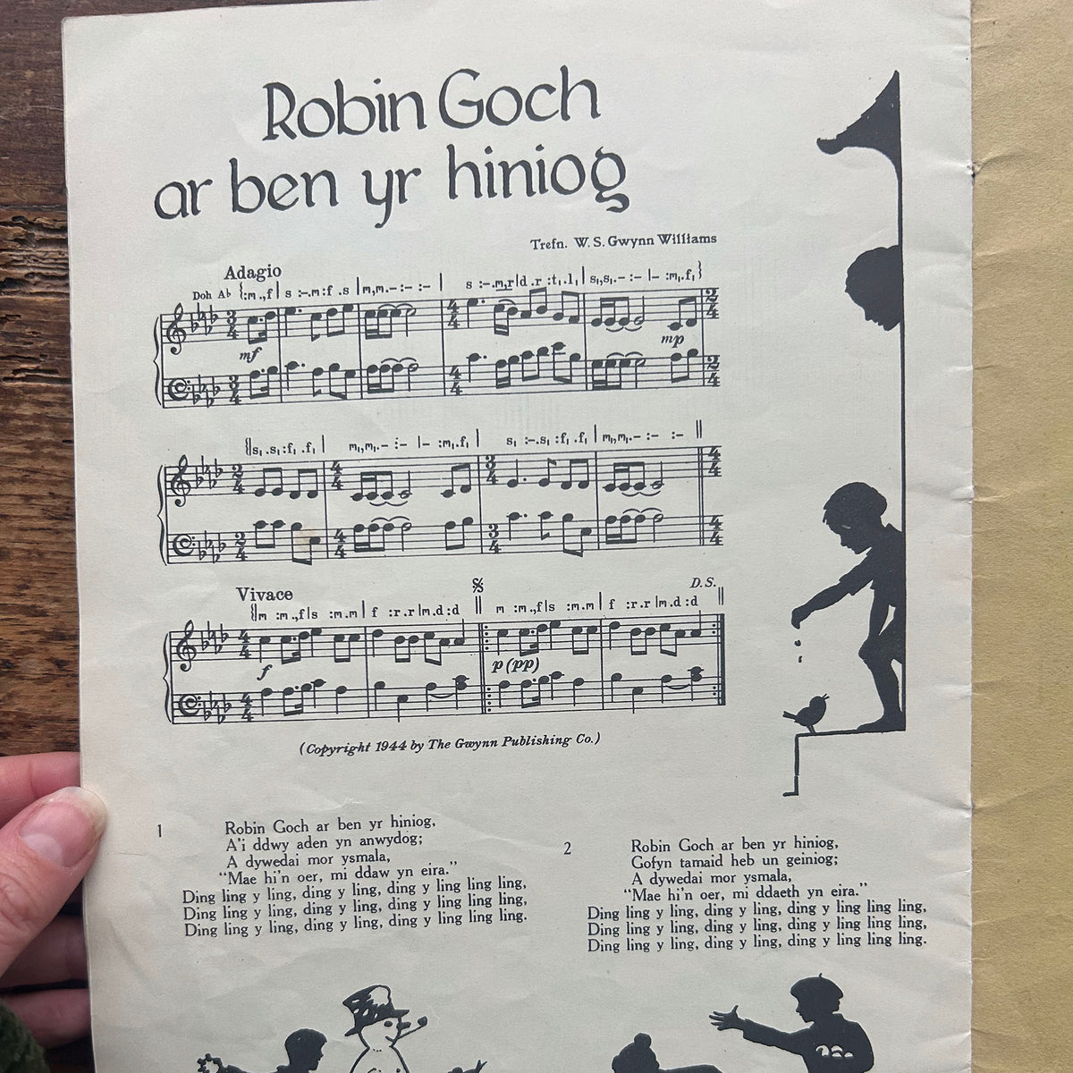 Hwiangerddi Cymru / Welsh Nursery Songs - 1944 (Preloved)