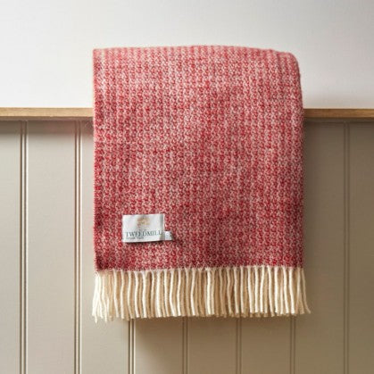Throw / Blanket - New Wool - Tweedmill Illusion - Red
