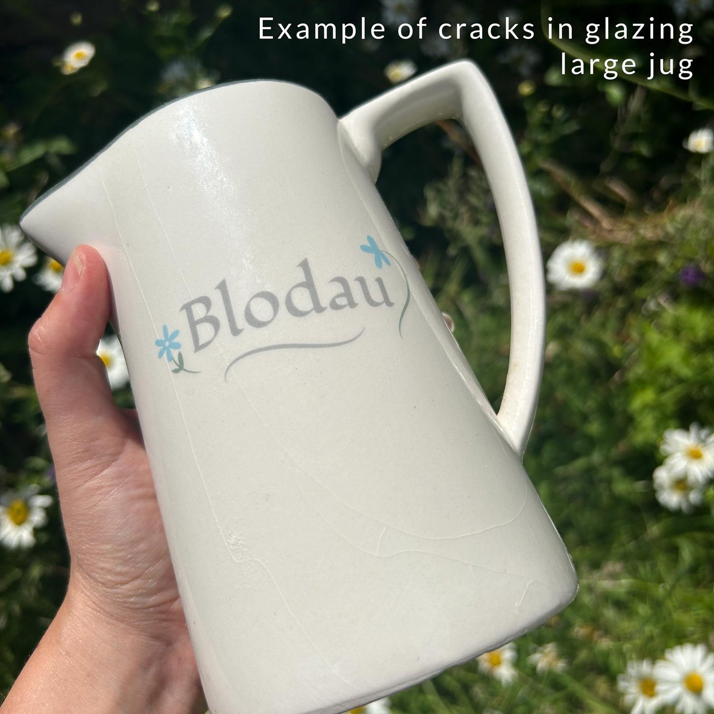 Jug / Vase - Flowers - Blodau - Distressed - Small