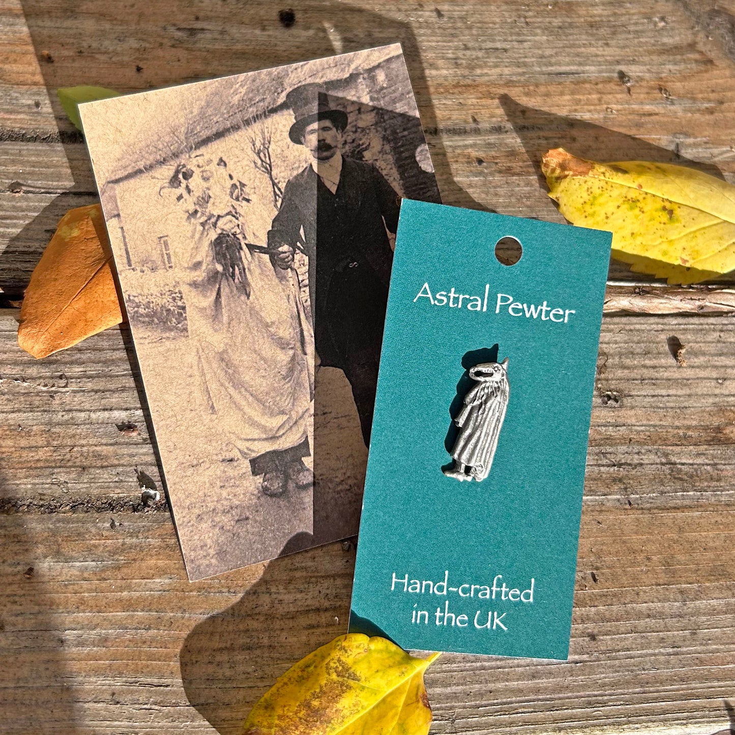 Lapel / Tie Pin - Welsh Folk - Pewter - Mari Lwyd
