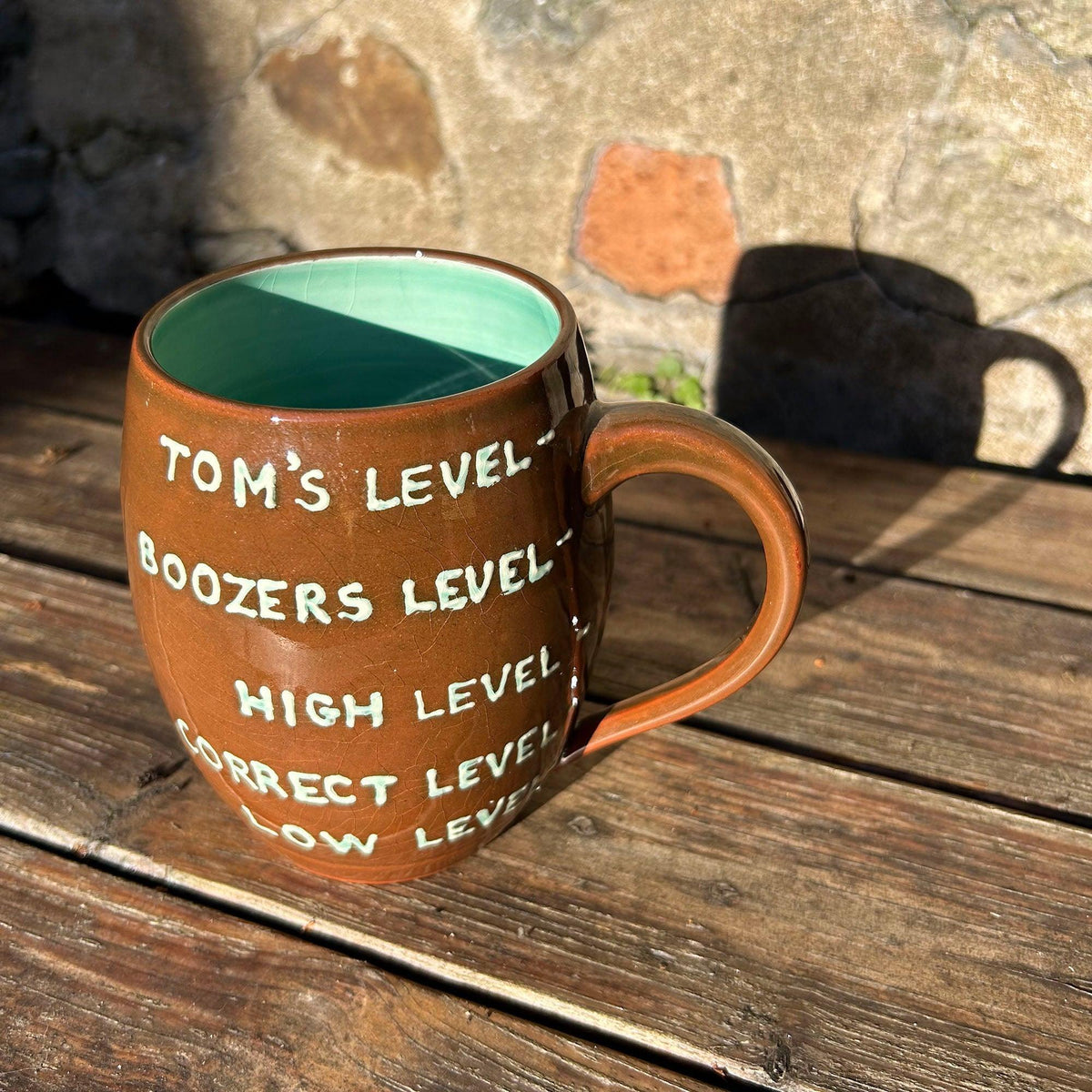 Large Mug / Flagon - Welsh Studio Slipware Pottery - Tom's Level (Preloved)