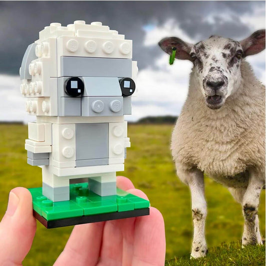 Brick Set - Cymru Bricks - Build Your Own: Welsh Sheep