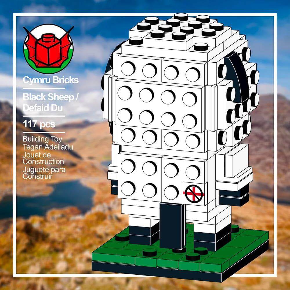 Brick Set - Cymru Bricks - Build Your Own: Welsh Sheep