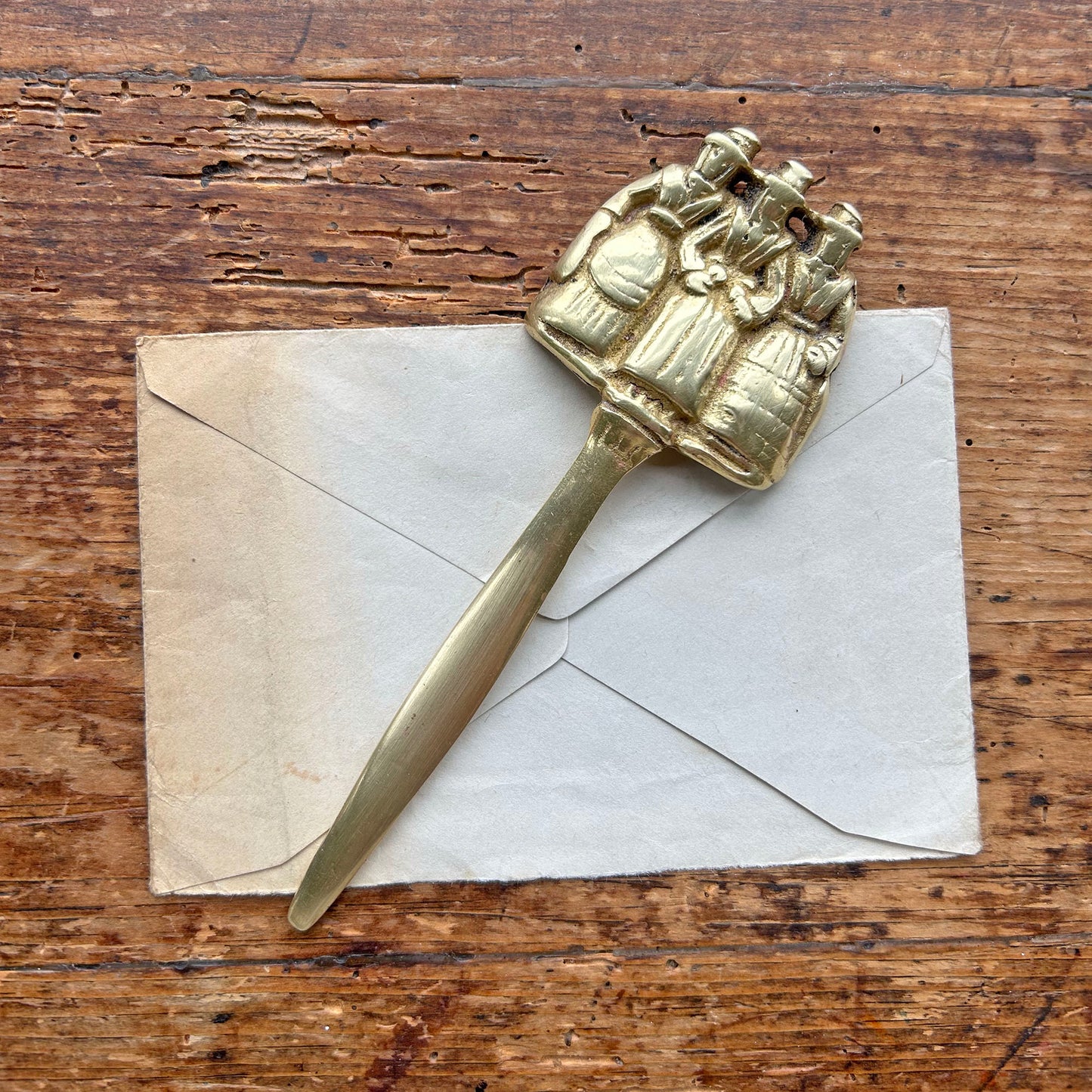 Letter Opener - Antique Brass - Welsh Ladies (Preloved)