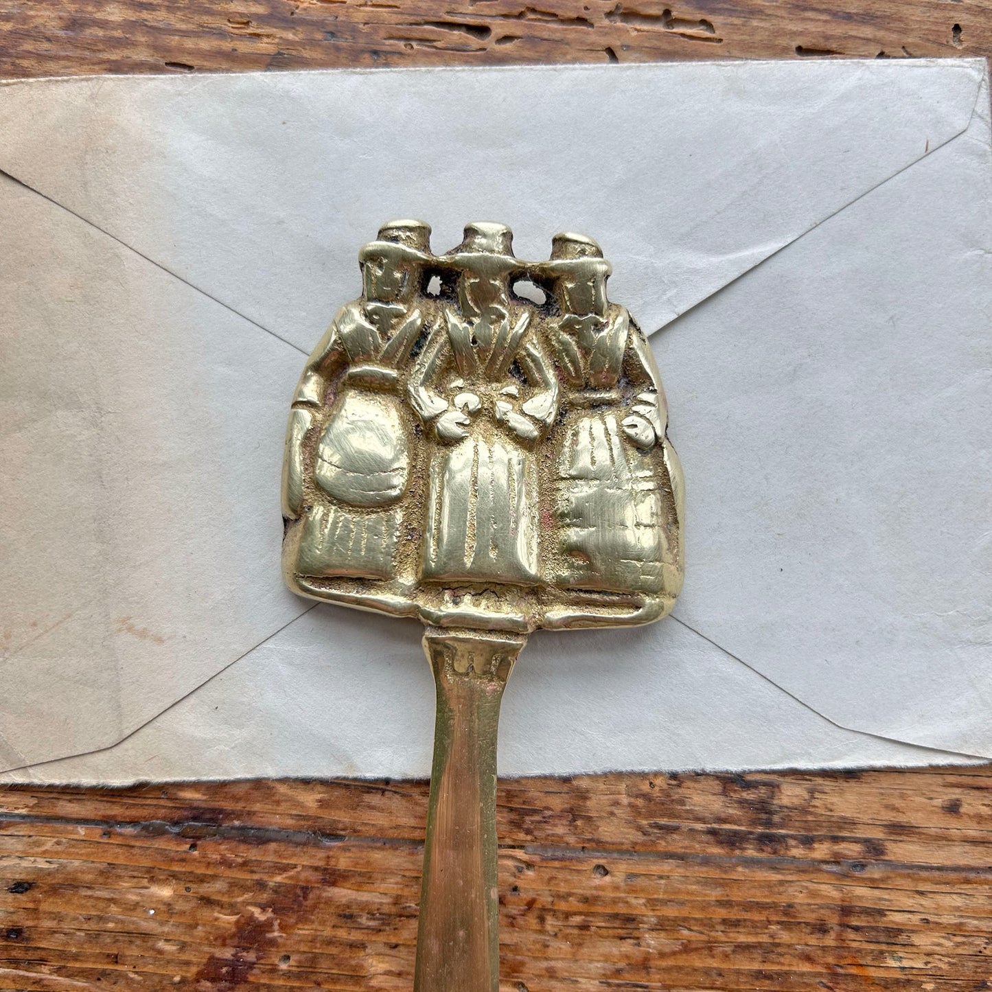 Letter Opener - Antique Brass - Welsh Ladies (Preloved)