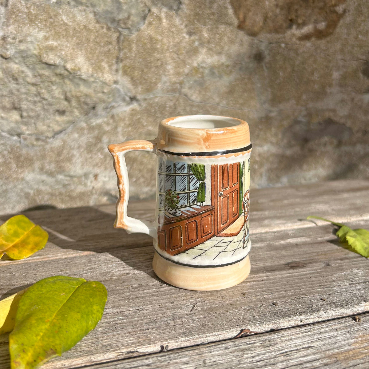 Miniature Tankard - Lustre ware - Welsh Lady & Dresser (Preloved)