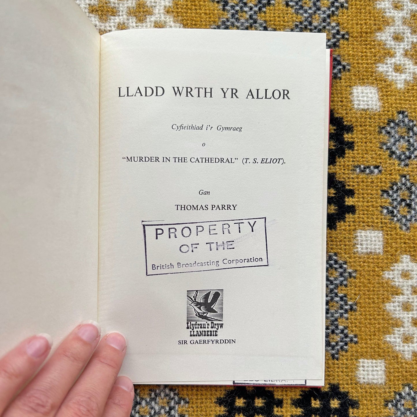 Lladd Wrth yr Allor / Murder in the Cathedral - 1949 (Preloved)