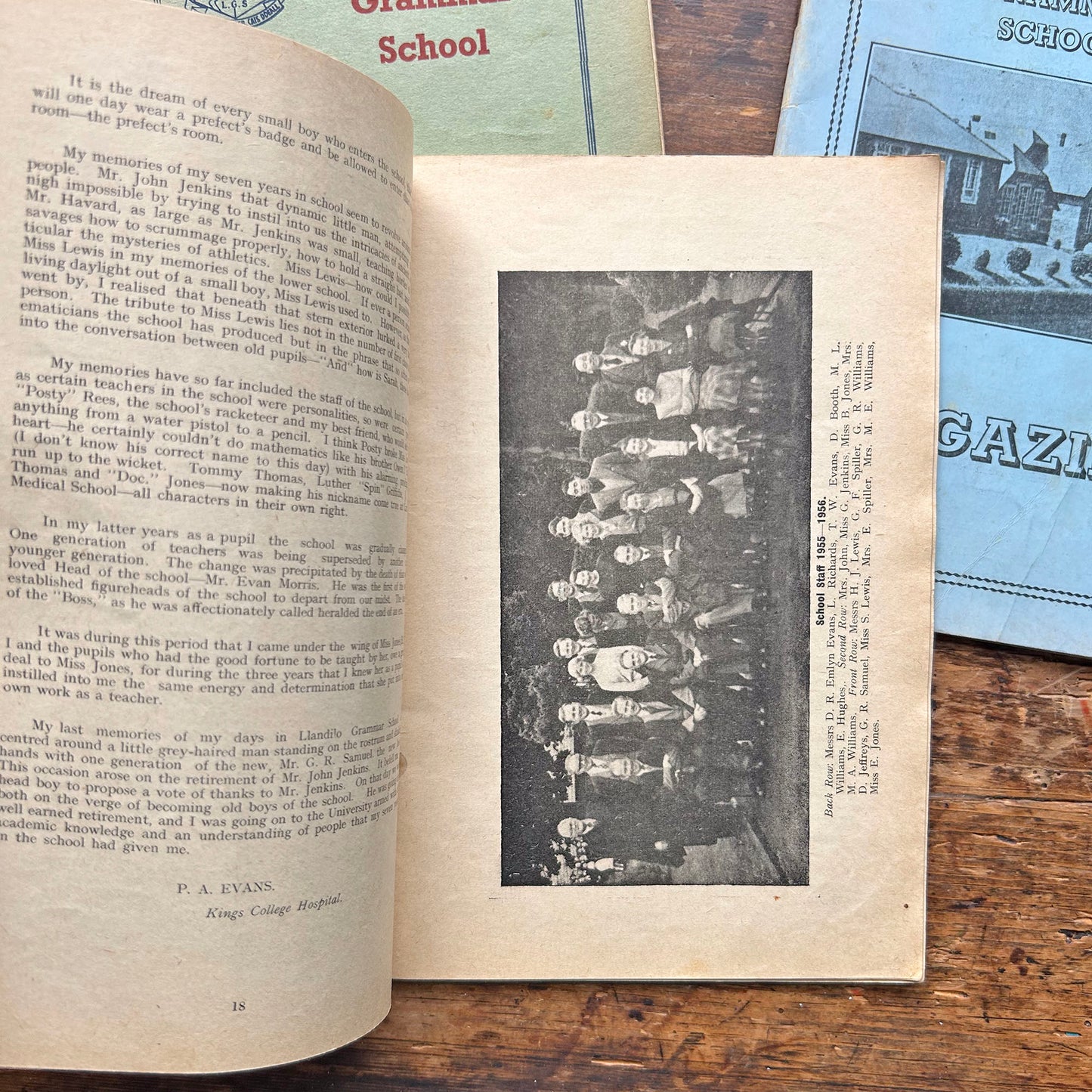 Llandeilo / Llandilo Grammar School Magazines - 1954-6 (Preloved)