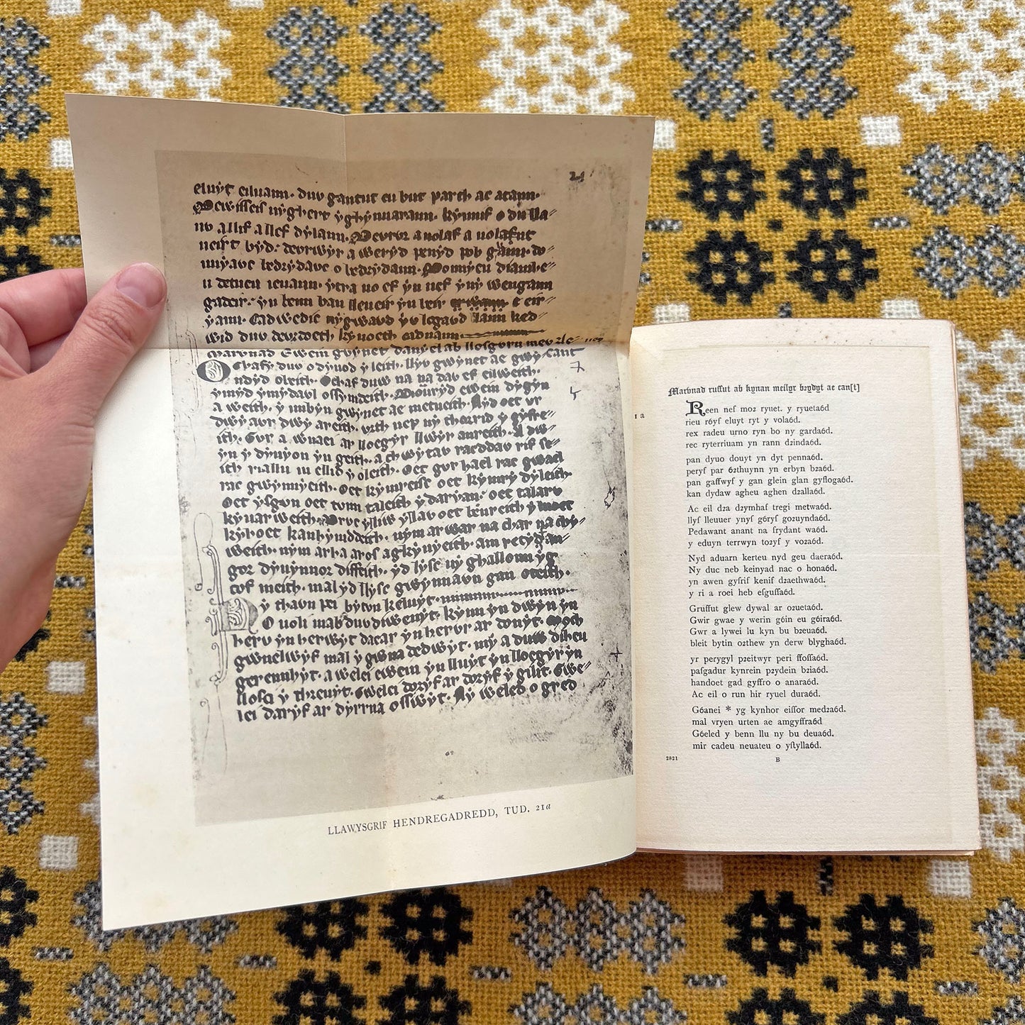 Llawysgrif Hendregadredd - Medieval Welsh Manuscript - 1933 (Preloved)
