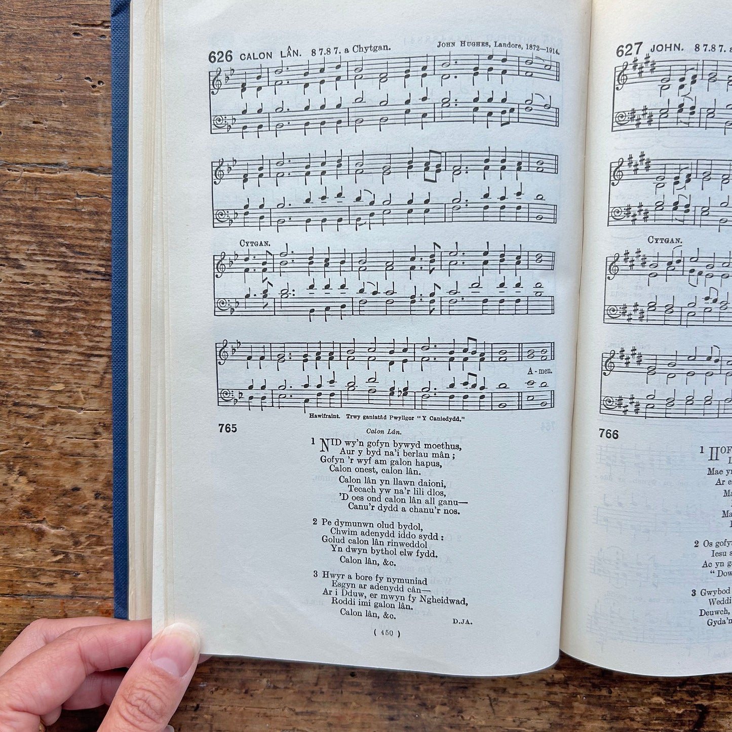 Llyfr Emynau a Thonau - Welsh Hymns & Songs (Inc. Calon Lan) 1929 (Preloved)