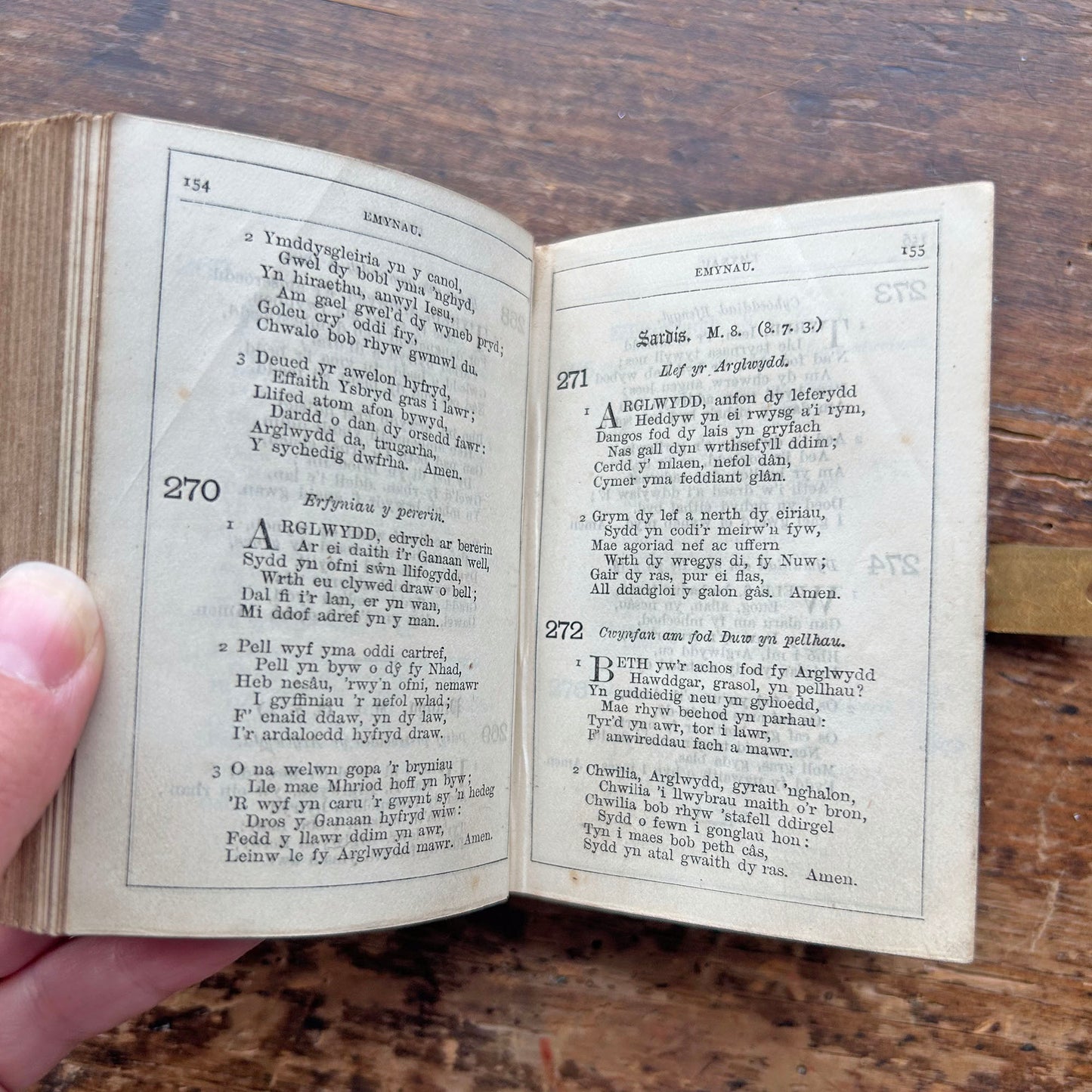 Llyfr Emynau - Antique Welsh Book of Hymns (Preloved)