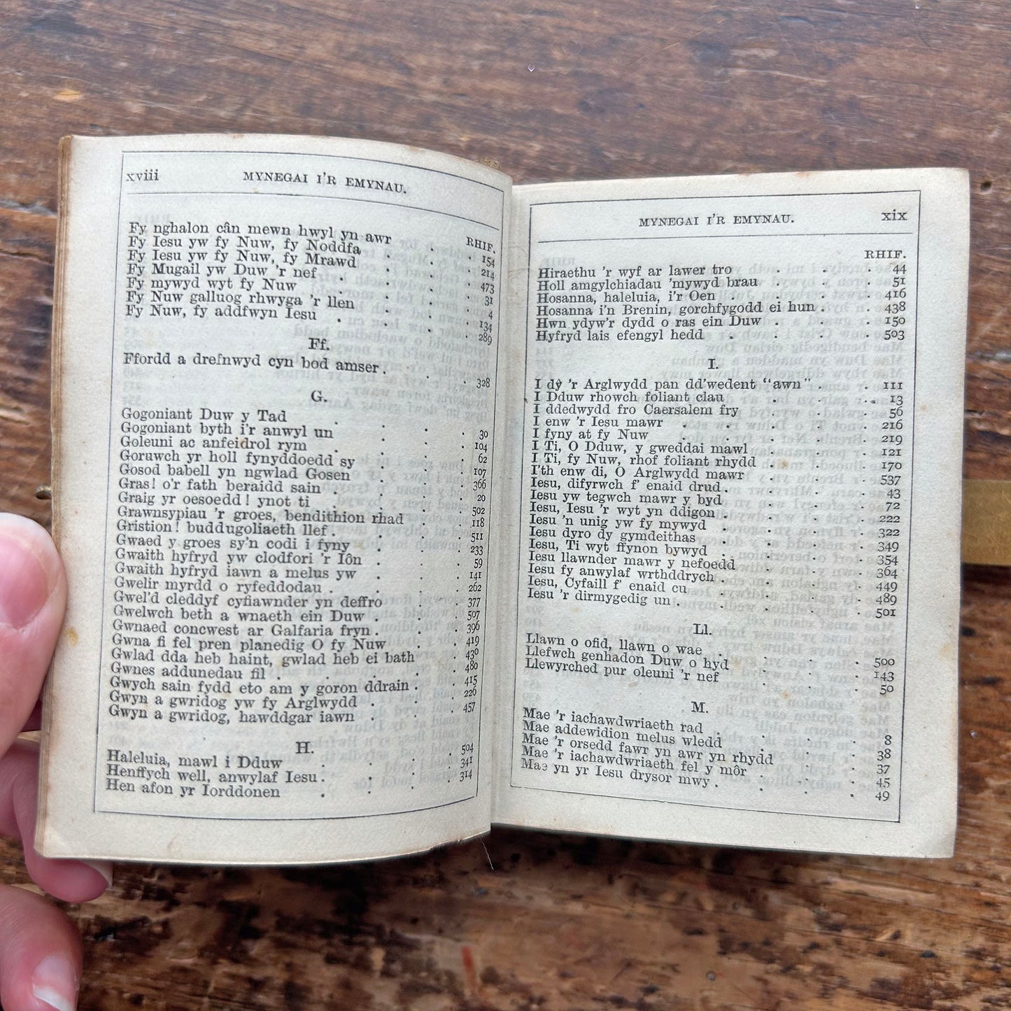 Llyfr Emynau - Antique Welsh Book of Hymns (Preloved)