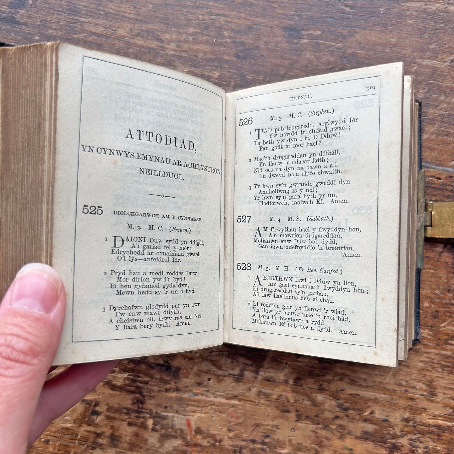Llyfr Emynau - Antique Welsh Book of Hymns (Preloved)
