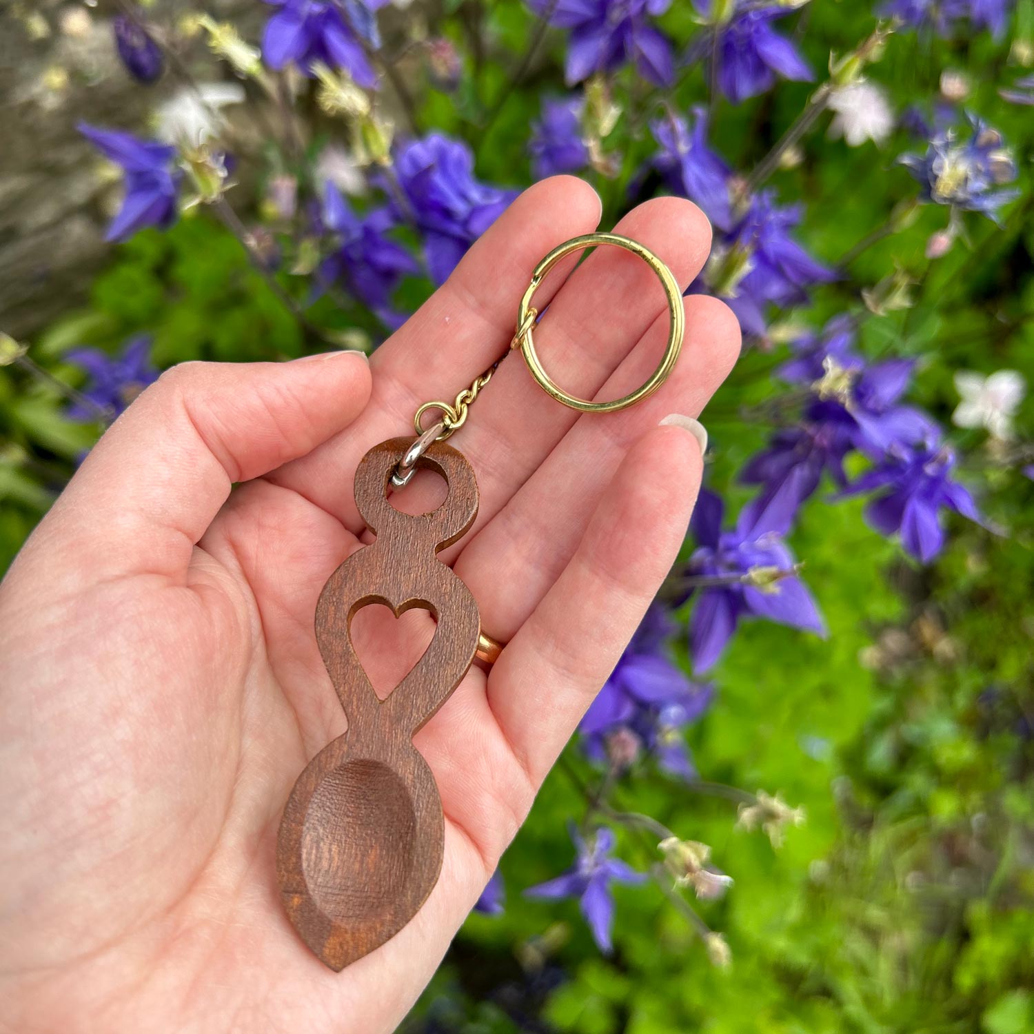 Keyring / Keychain - Handmade Welsh Love Spoon