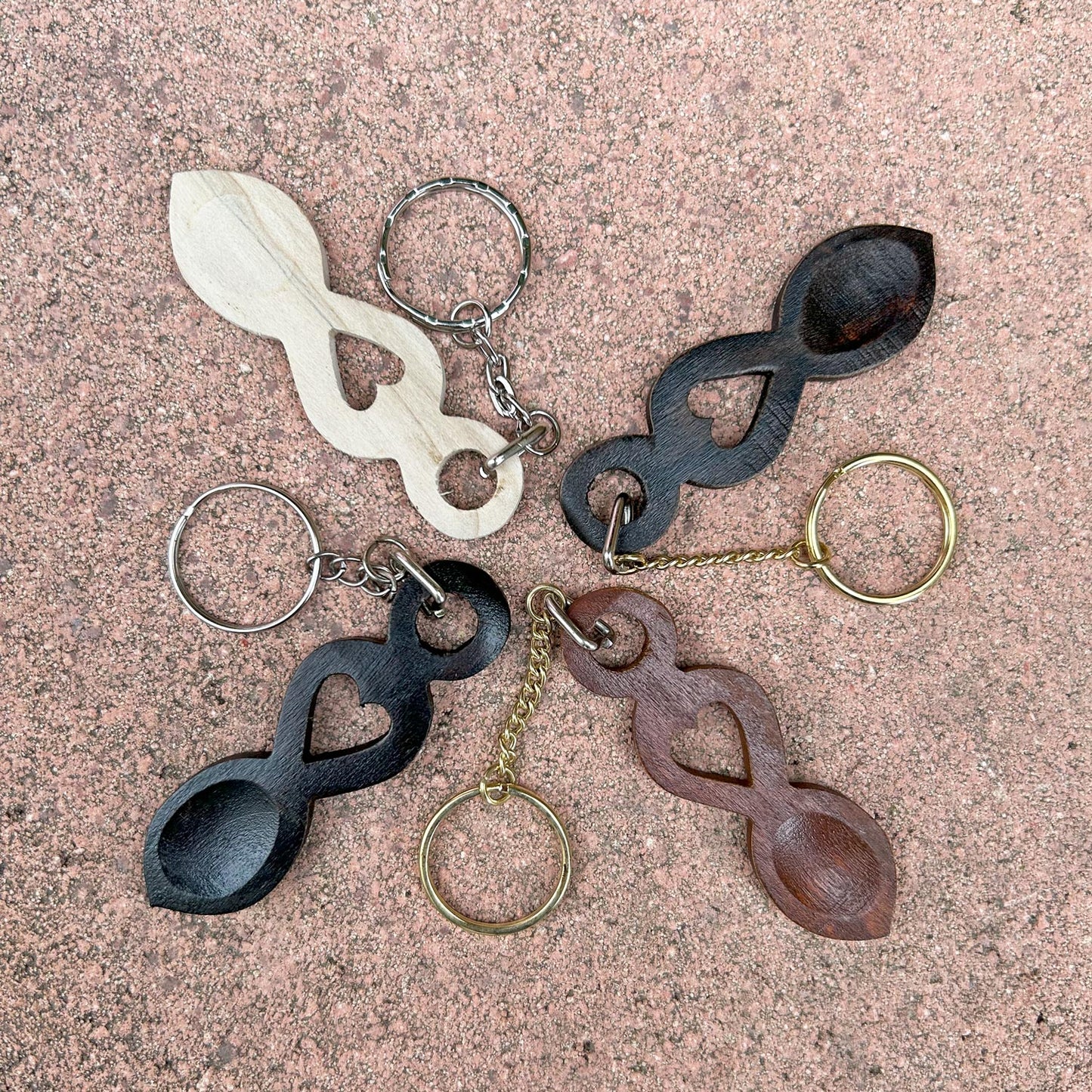 Keyring / Keychain - Handmade Welsh Love Spoon