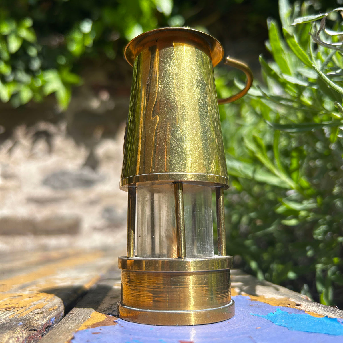 Miner's Lamp - Vintage Brass - Wales / Cymru - Small (Preloved)