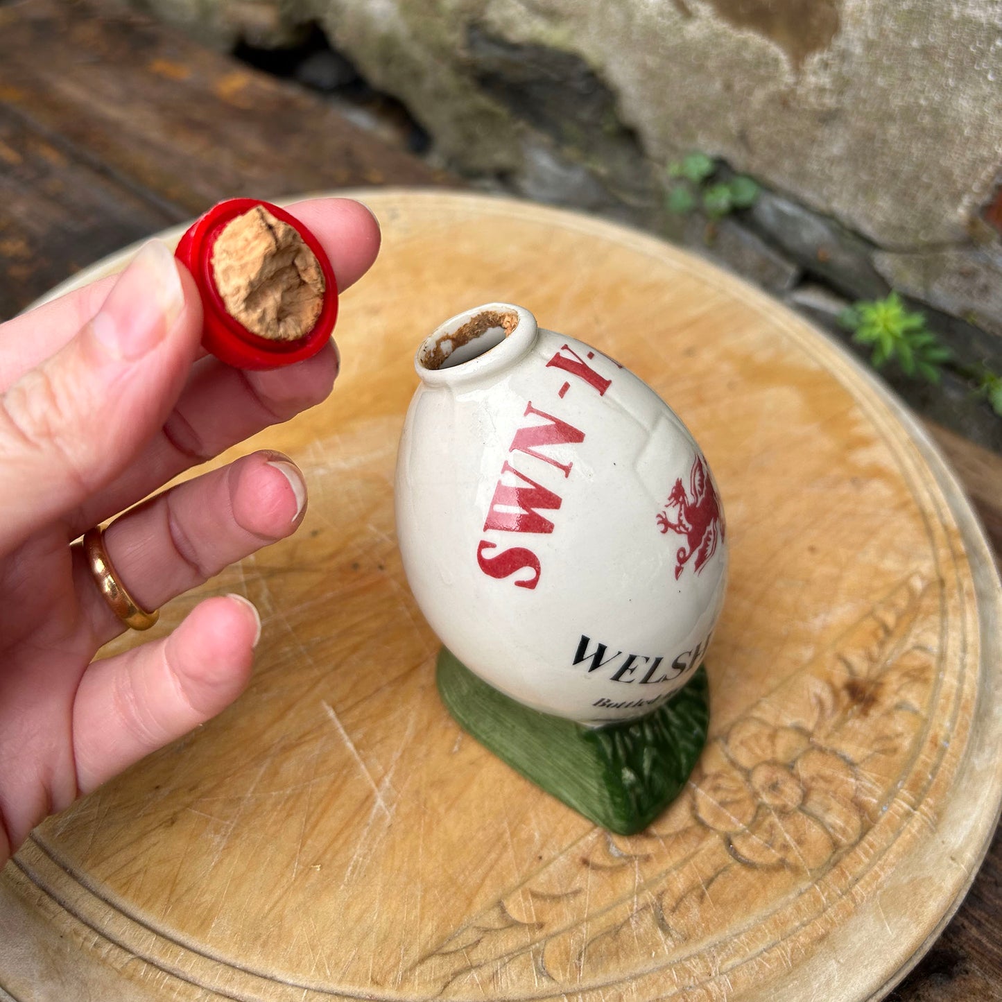 Miniature Rugby Ball - Swn-y-Mor - Welsh Whisky of Brecon - Vintage (Preloved)