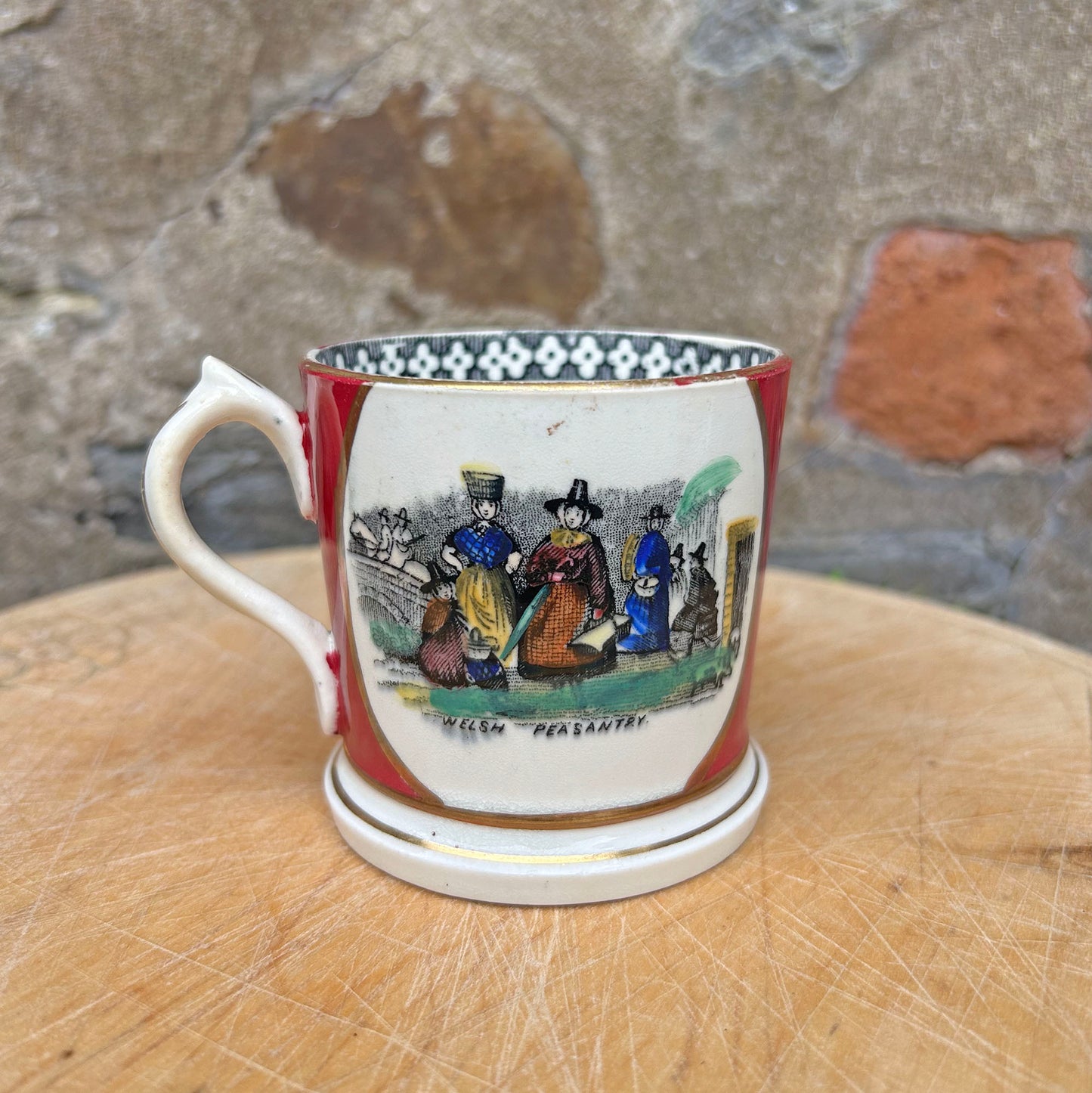 Mug / Cup - Welsh Costumes - Antique Victorian Souvenir - Small (Preloved)