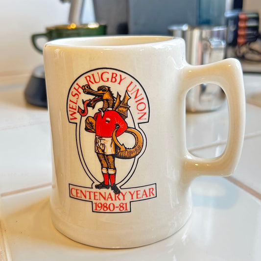 Mug - Welsh Rugby Union - Centenary Year 1980-81 (Preloved)