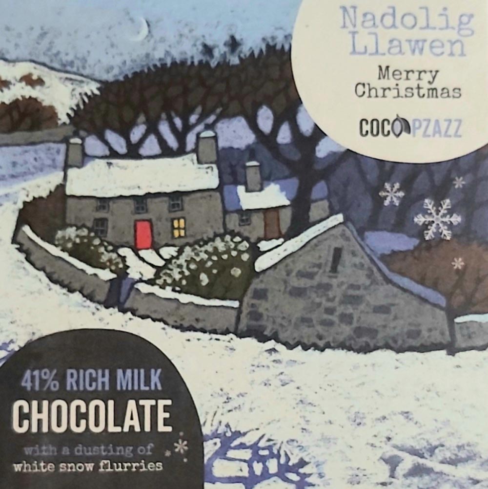 Chocolate Bar - Coco Pzazz - Nadolig Llawen - Milk