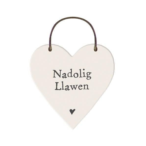 Mini Heart Decoration - Nadolig Llawen / Merry Christmas