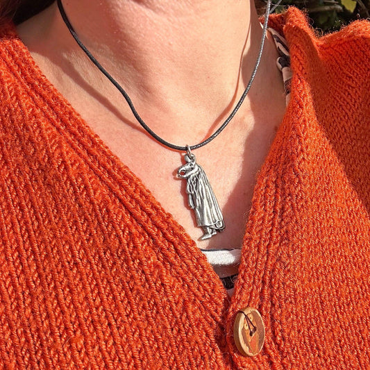 Necklace Pendant - Welsh Folk - Pewter - Mari Lwyd