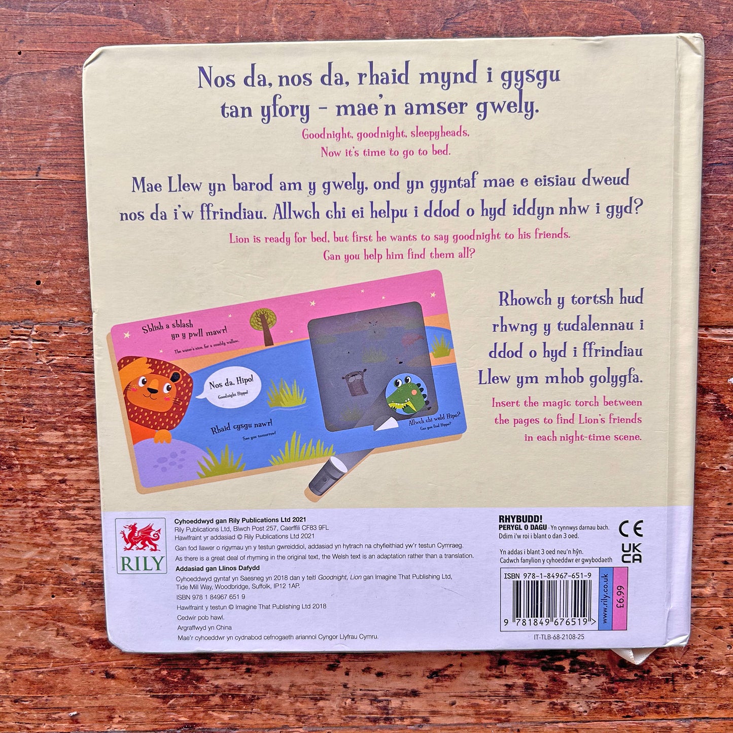 Nos Da Llew / Goodnight Lion - Magic Torch (Preloved)