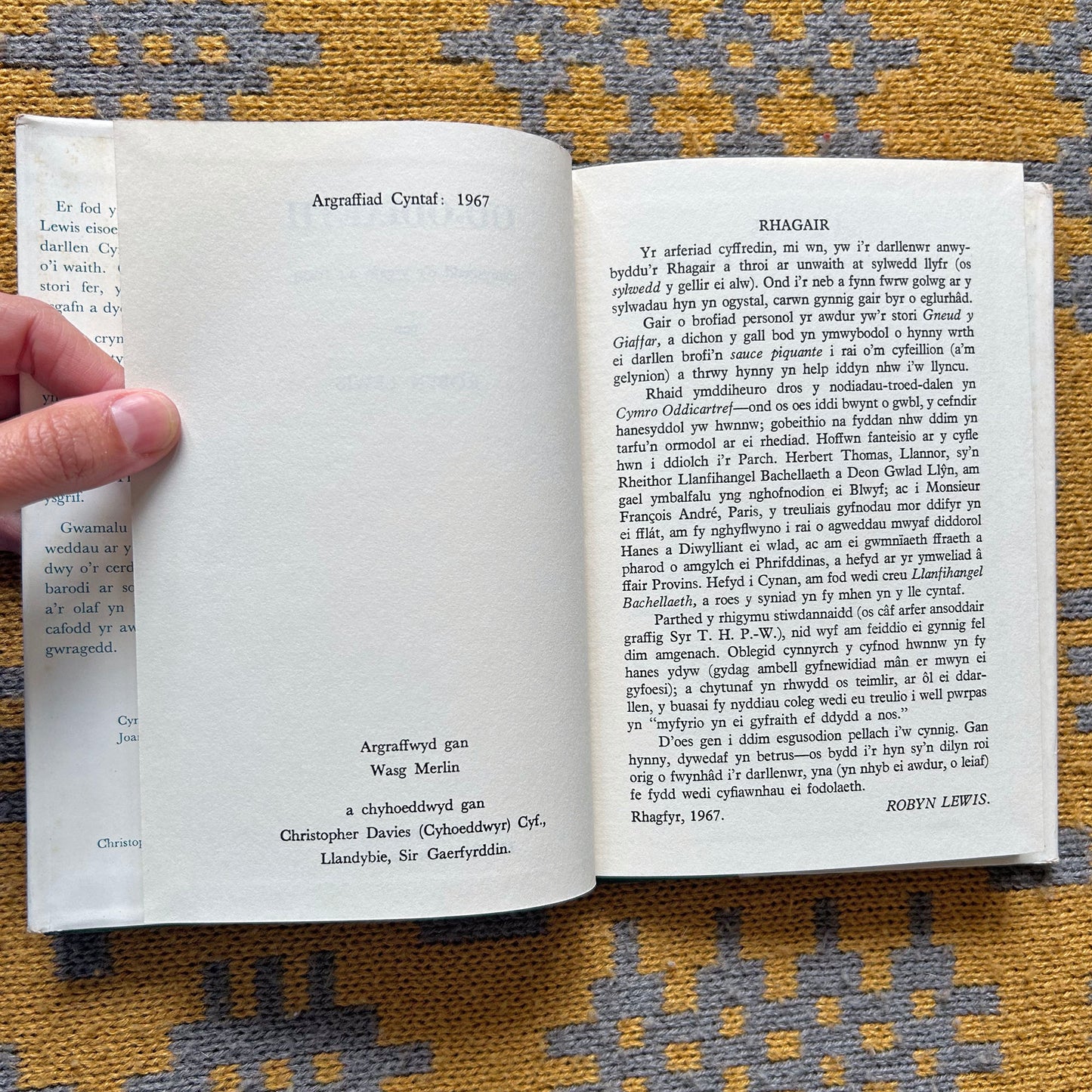 Od-odiaeth - Robyn Lewis - 1967 (Preloved)