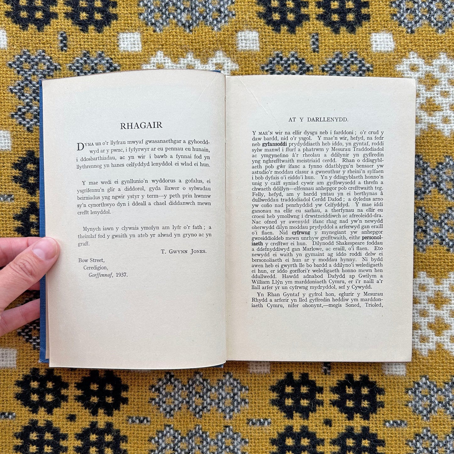 Odl A Chynghanedd - Welsh Art of Poetic Harmony - 1938 (Preloved)