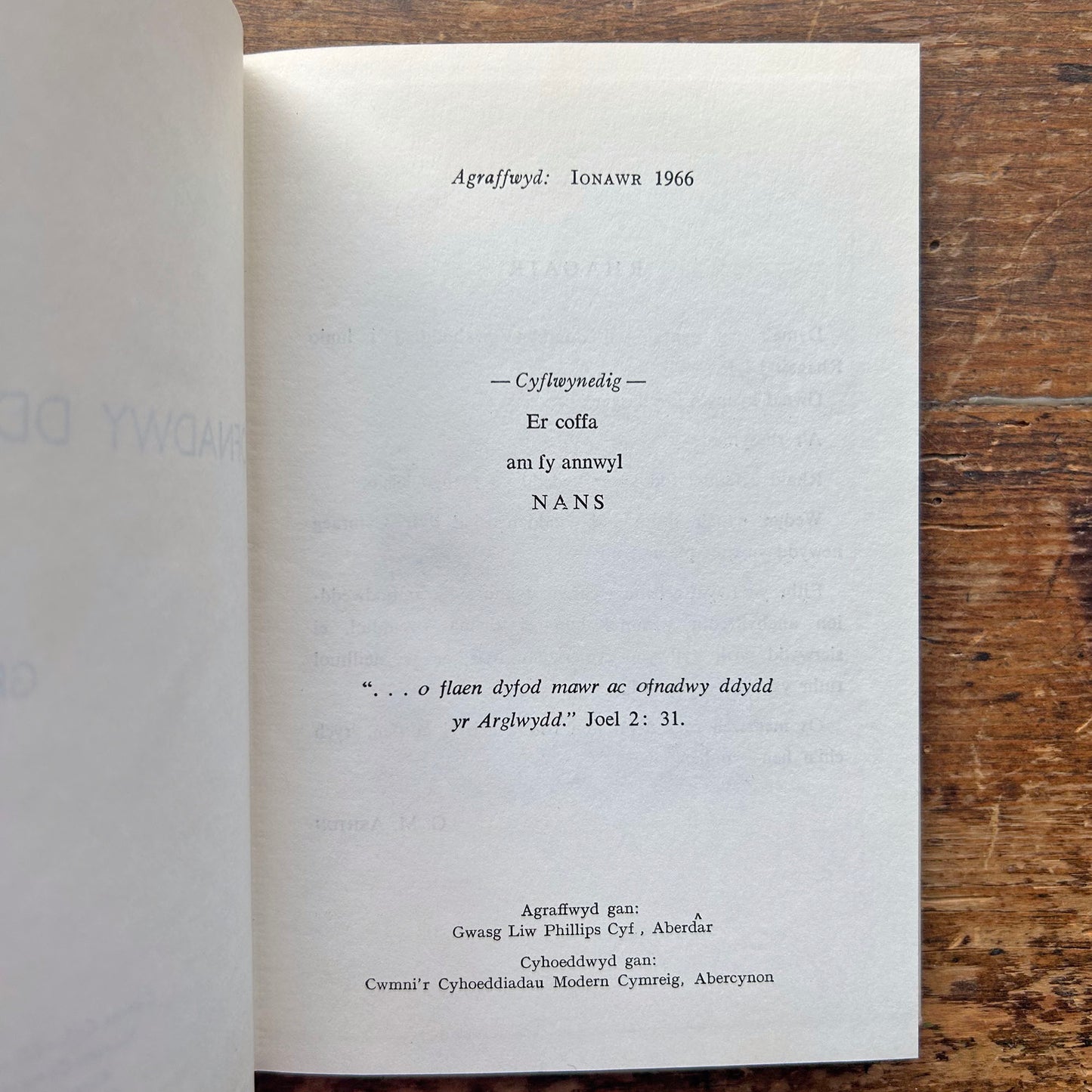 Ofnadwy Ddydd - Griffith Jones - Zombies! 1966 (Preloved)