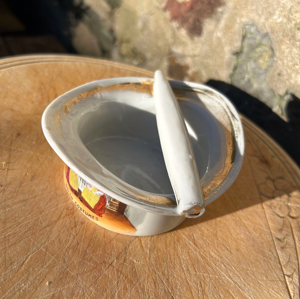 Ornamental Hat / Ash Tray - Welsh Costumes - Antique Souvenir (Preloved)