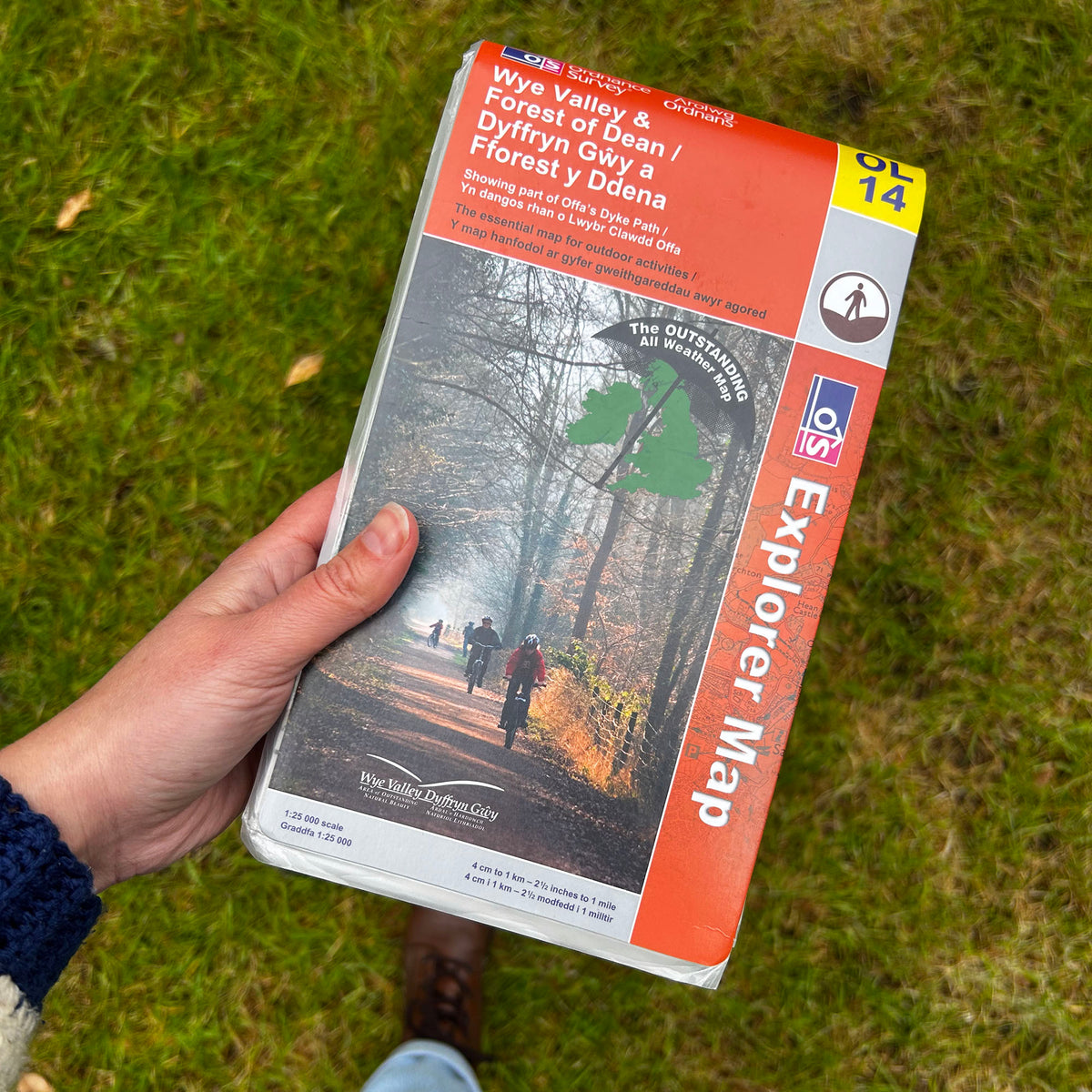 OS Ordnance Survey Map - Wye Valley & Forest of Dean / Dyffryn Gwy a Fforest y Ddena OL14 (Preloved)
