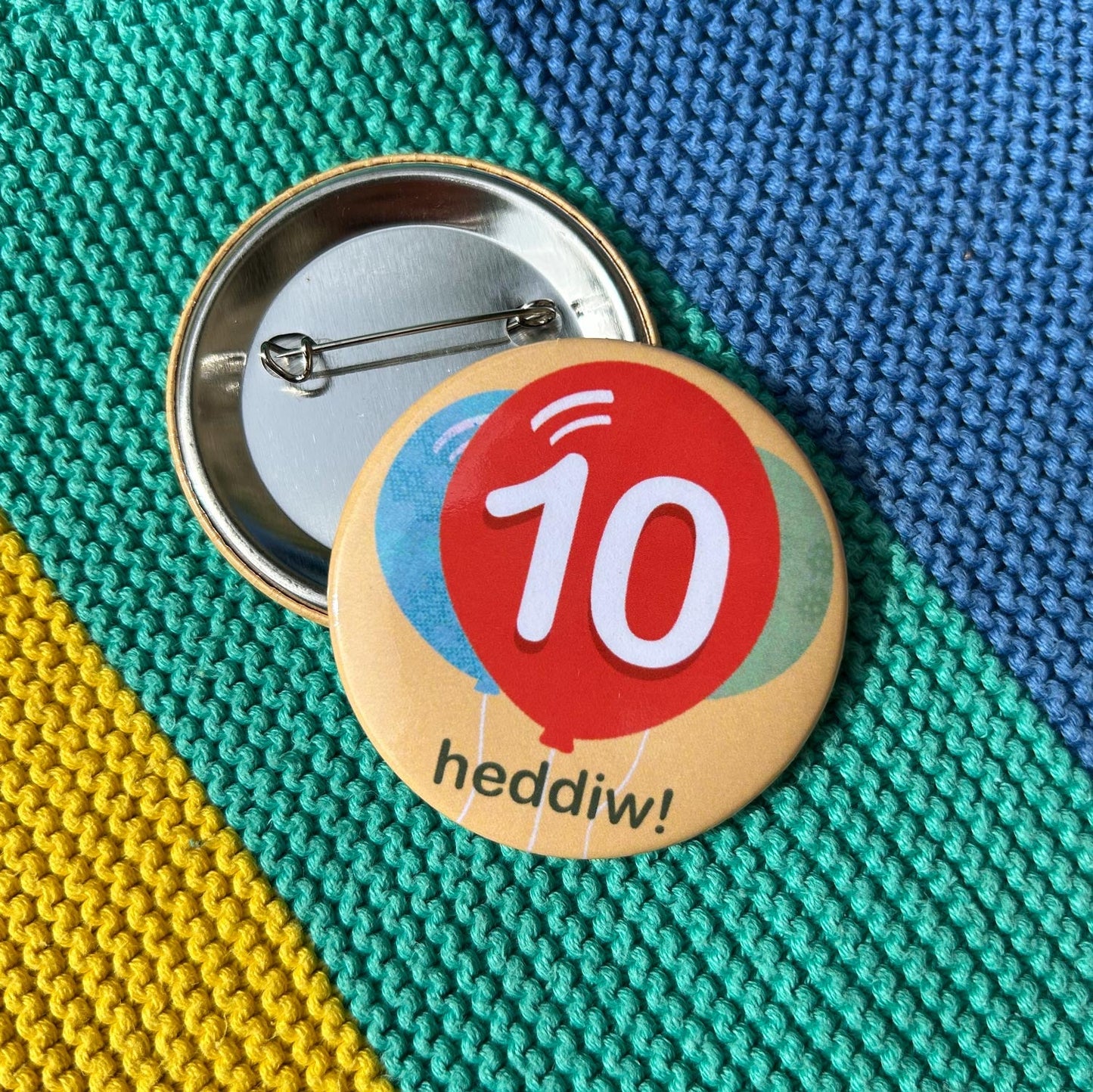 TRADE - Badge / Pin - Penblwydd Hapus! Happy Birthday! Choose Age x 6