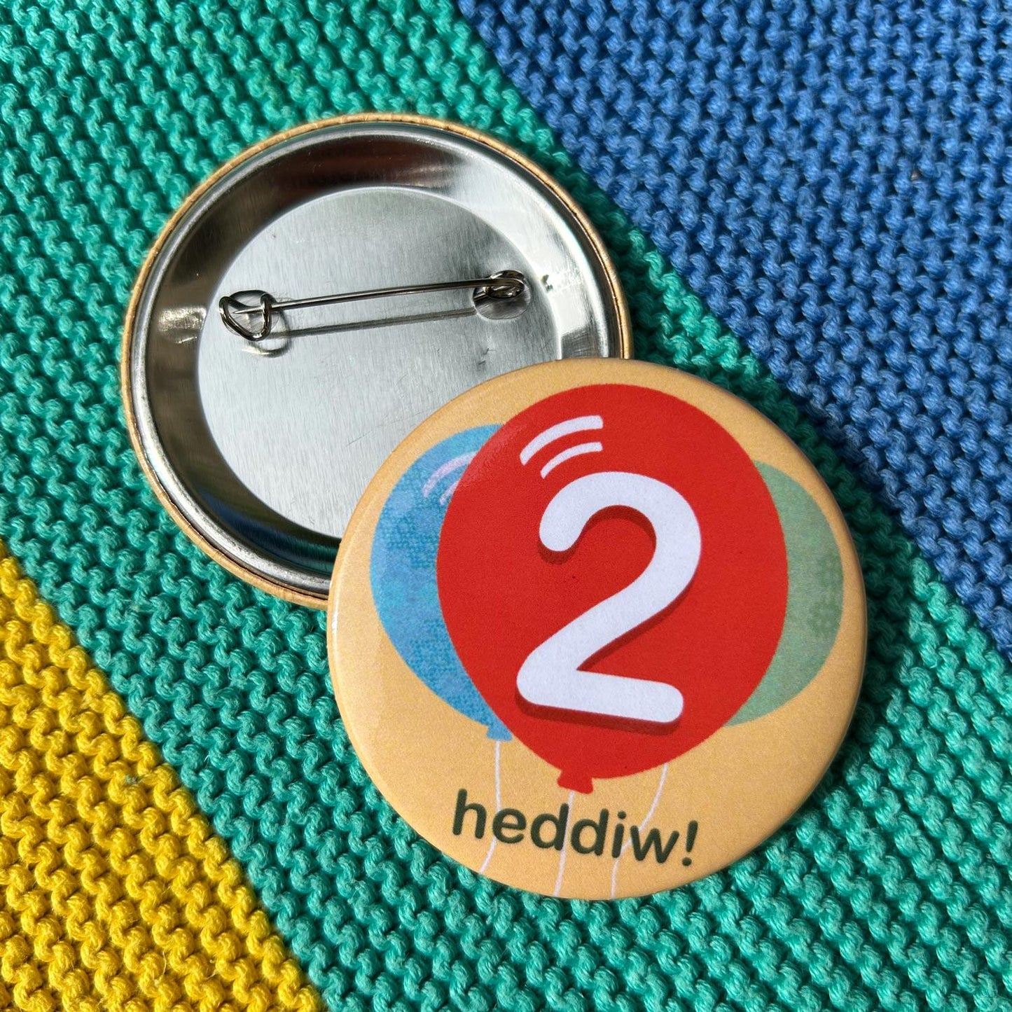 Badge / Pin  - Penblwydd Hapus! Happy Birthday! Choose Age