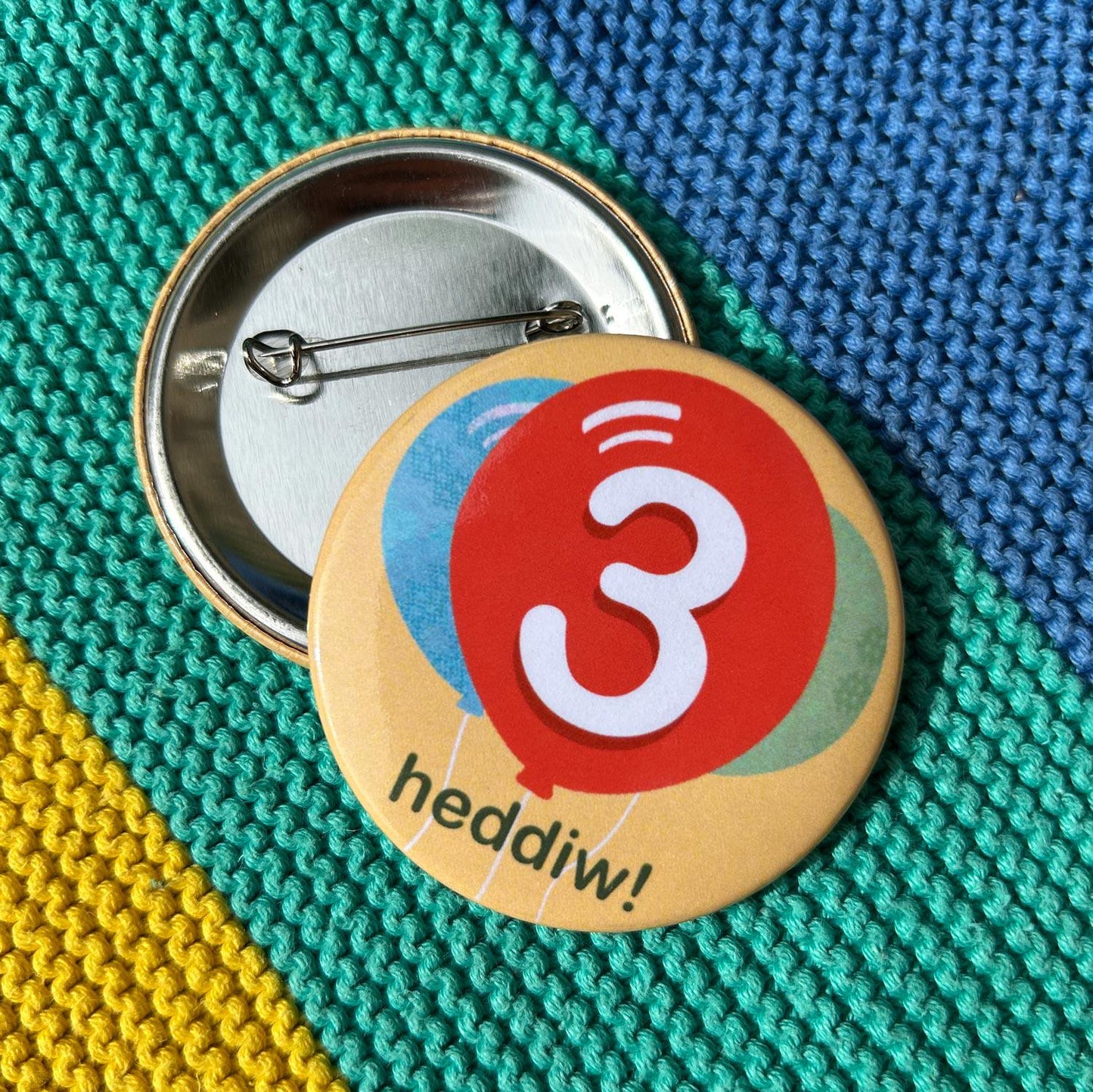 Badge / Pin  - Penblwydd Hapus! Happy Birthday! Choose Age