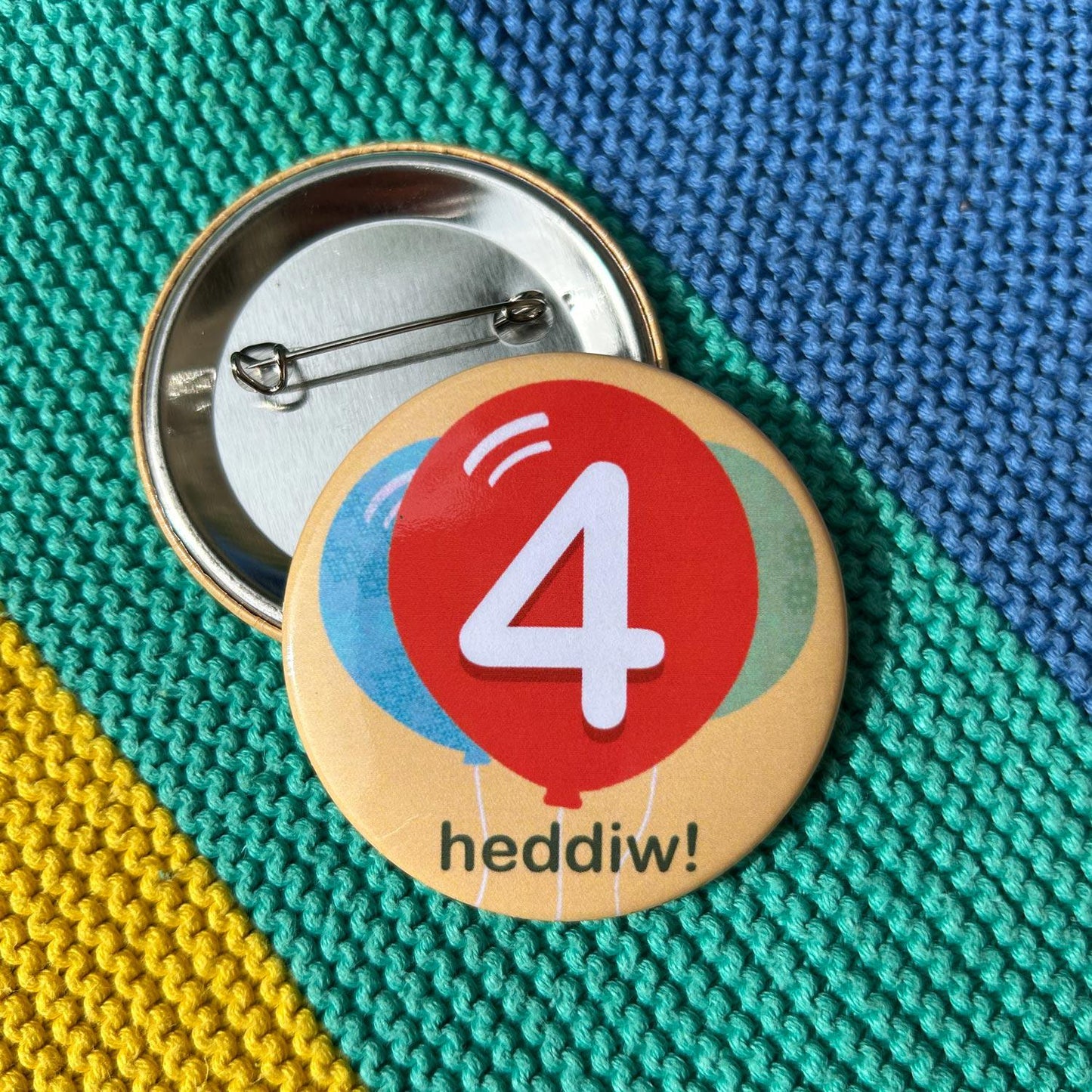 Badge / Pin  - Penblwydd Hapus! Happy Birthday! Choose Age